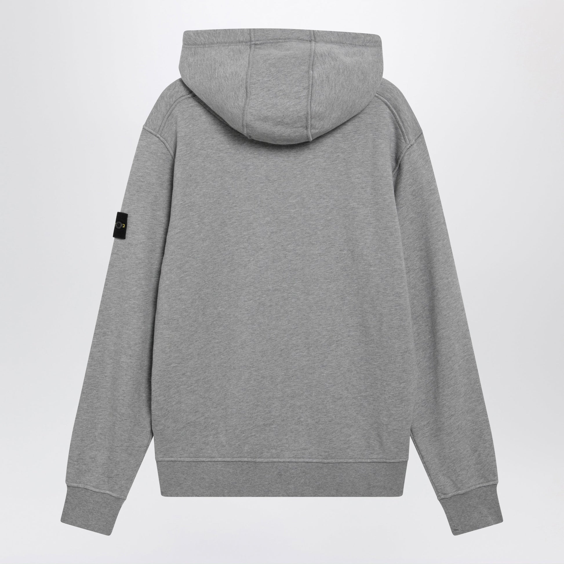 Stone Island Grey Melange Cotton Hoodie Men STONE ISLAND