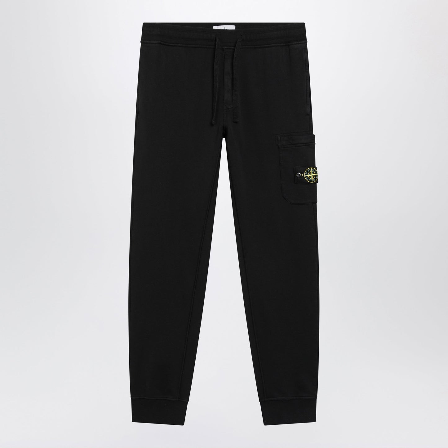 Stone Island Black Cotton Jogging Trousers Men STONE ISLAND