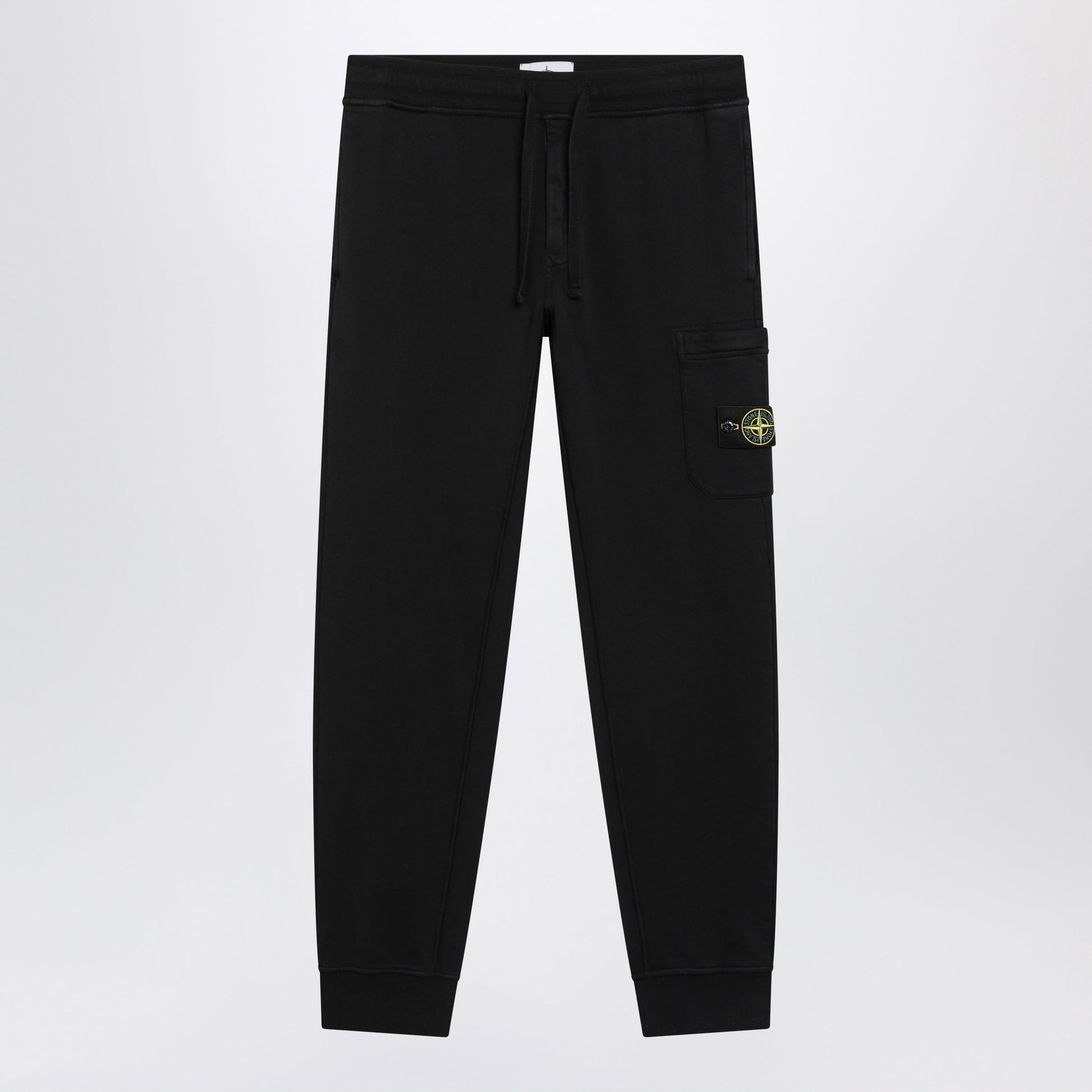 Stone Island Black Cotton Jogging Trousers Men STONE ISLAND