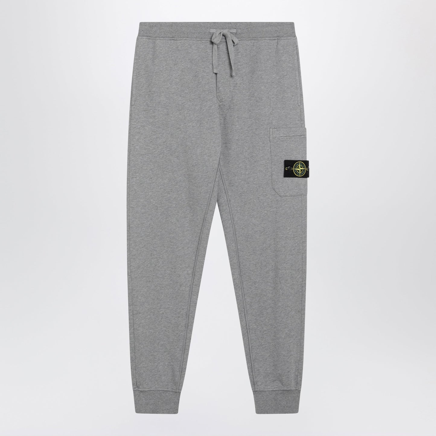 Stone Island Organic Cotton Melange Grey Joggers Men STONE ISLAND