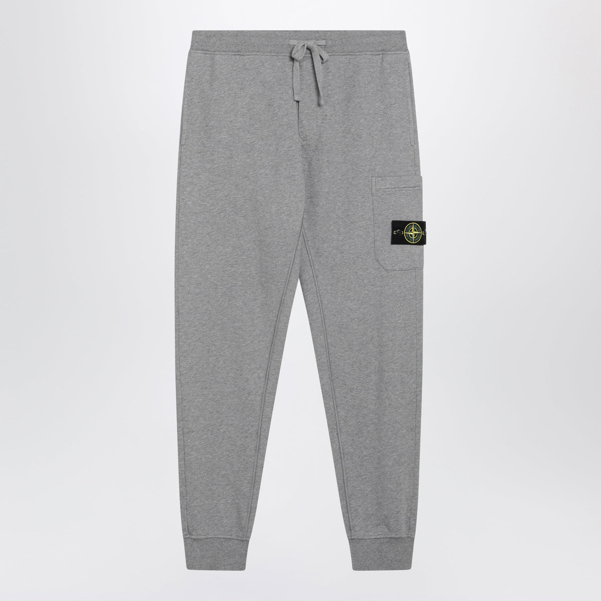 Stone Island Organic Cotton Melange Grey Joggers Men STONE ISLAND