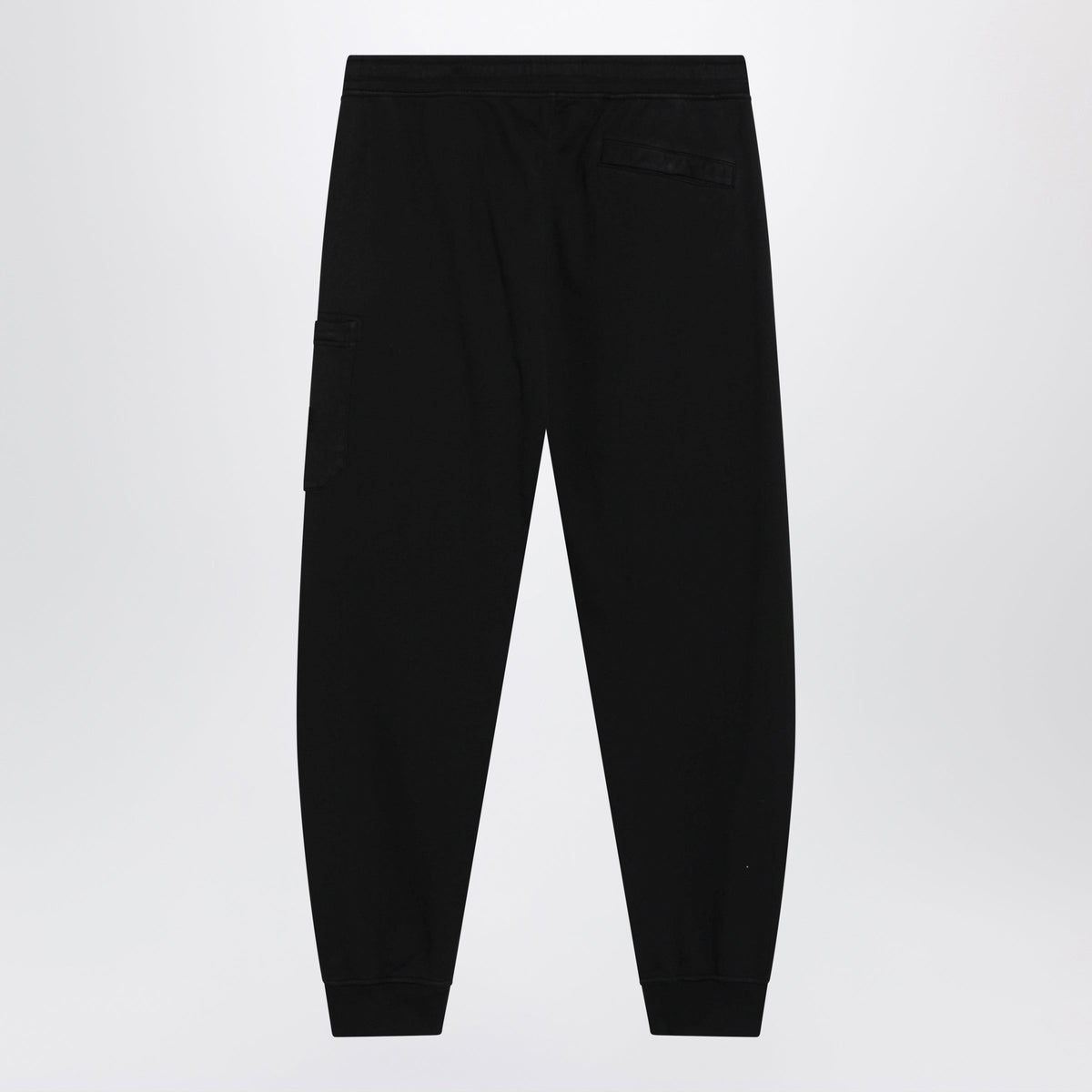 Stone Island Compass-Badge Tapered Trousers In Black Cotton Men STONE ISLAND