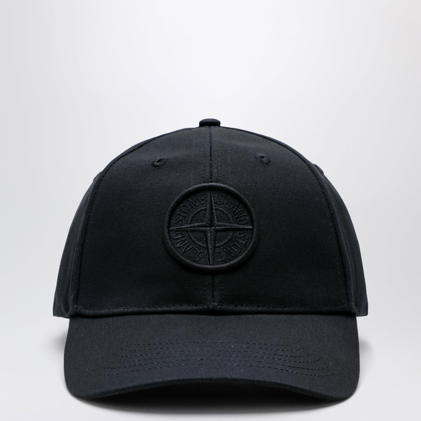 Stone Island Black Baseball Cap With Logo Men STONE ISLAND