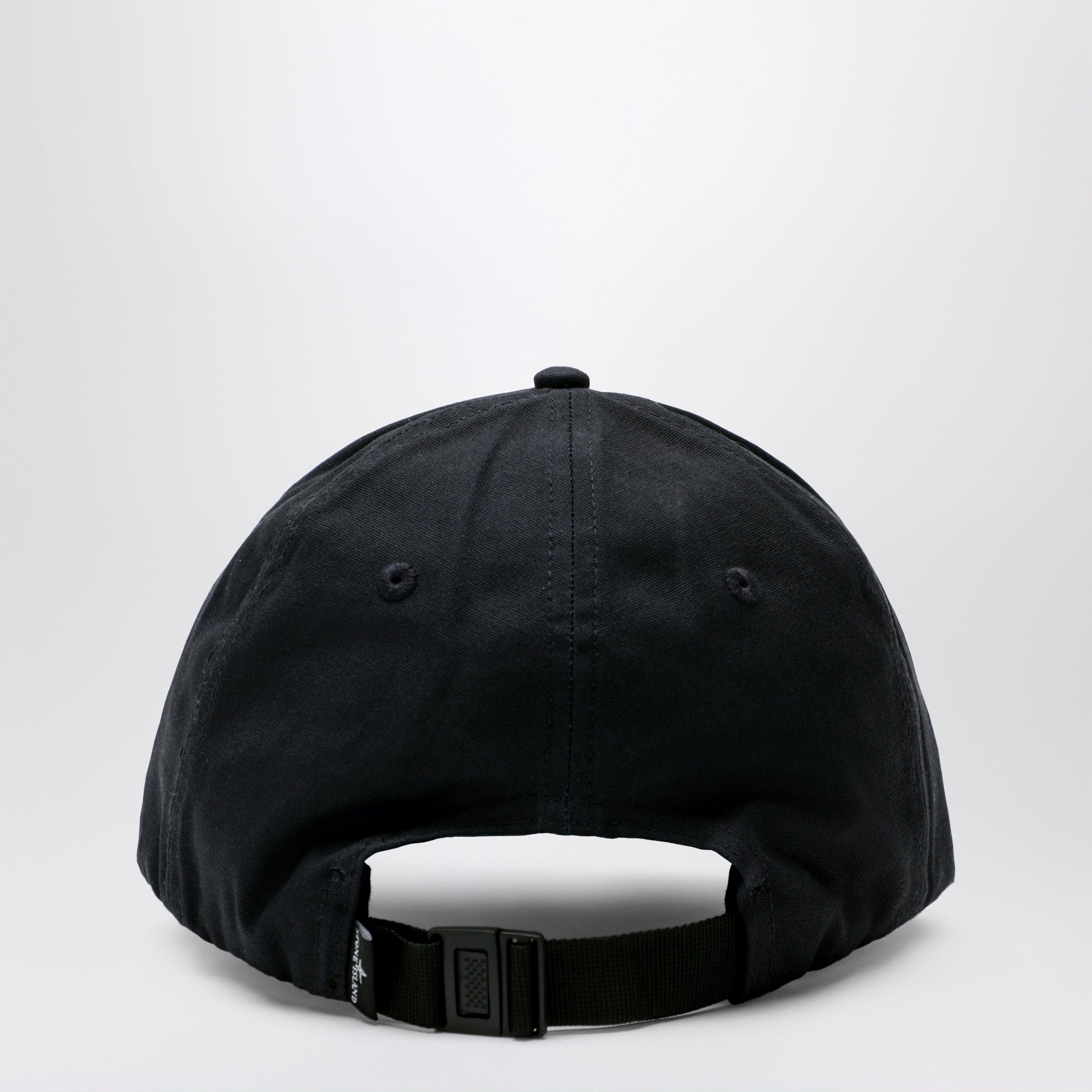Stone Island Black Baseball Cap With Logo Men STONE ISLAND