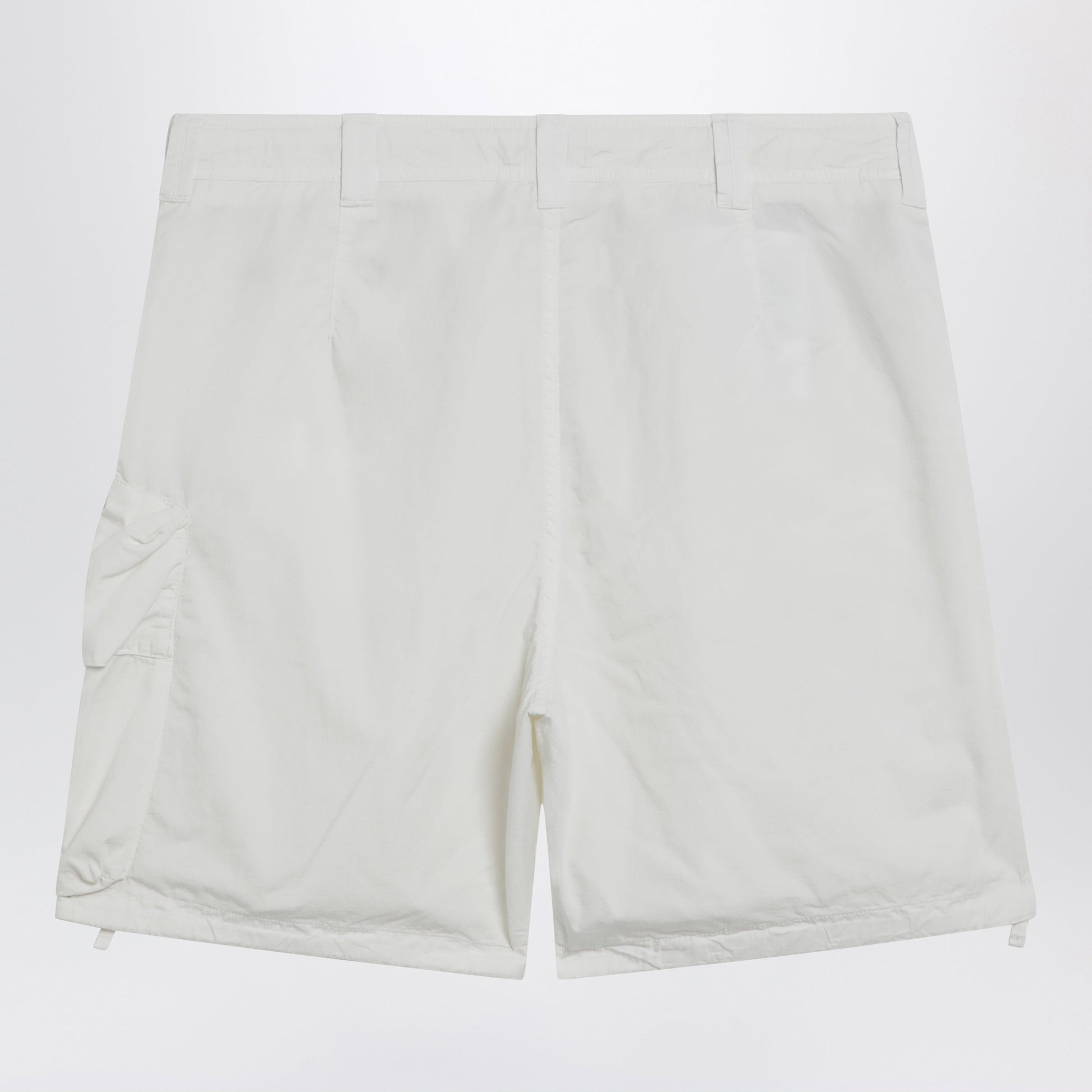 Stone Island White Cotton And Nylon Ripstop Cargo Shorts Men STONE ISLAND