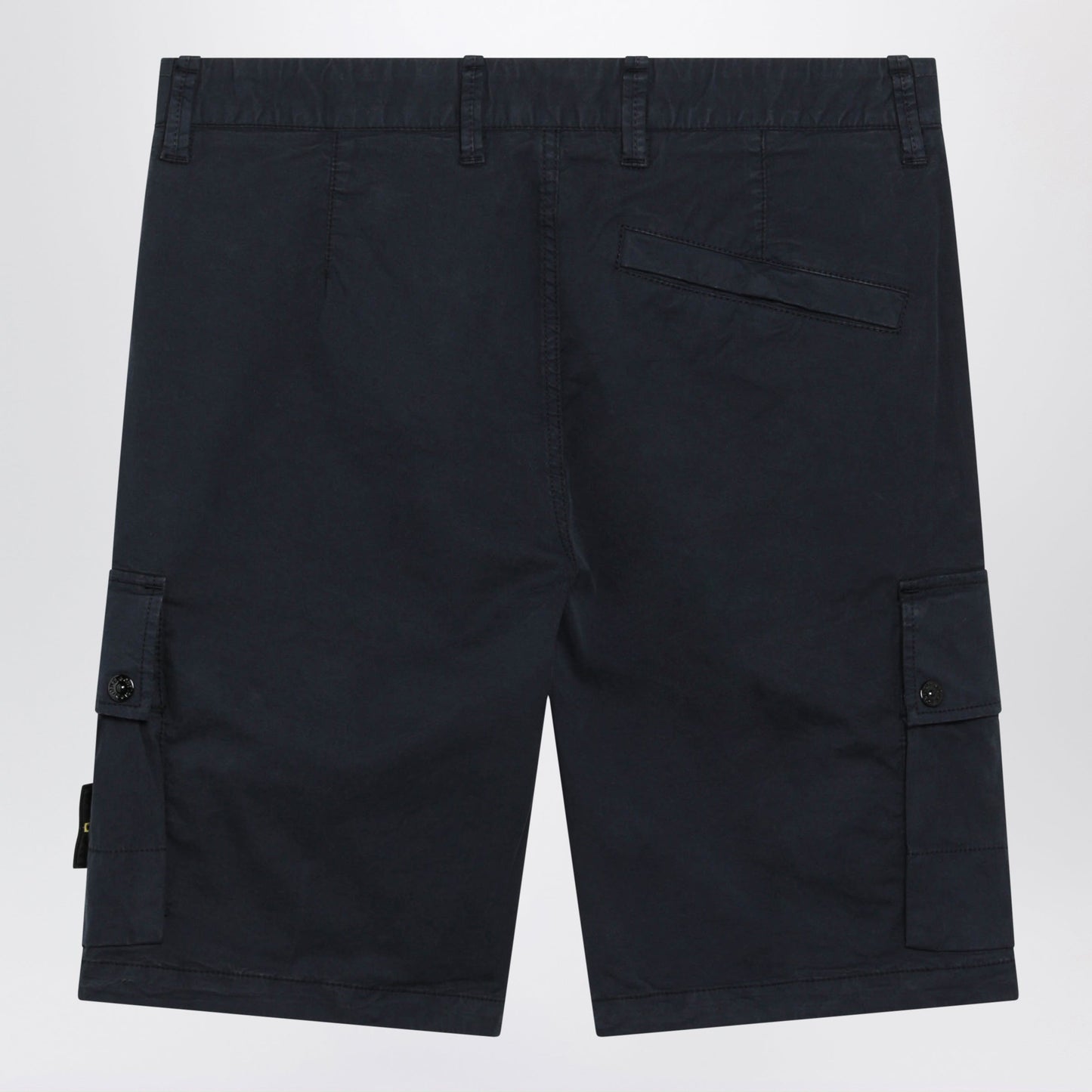 Stone Island Navy Blue Stretch Cotton Cargo Shorts Men STONE ISLAND