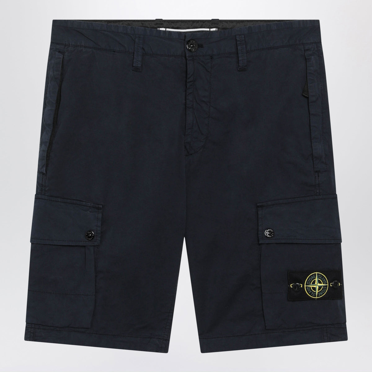 Stone Island Navy Blue Cargo Bermuda Shorts In Cotton Men STONE ISLAND