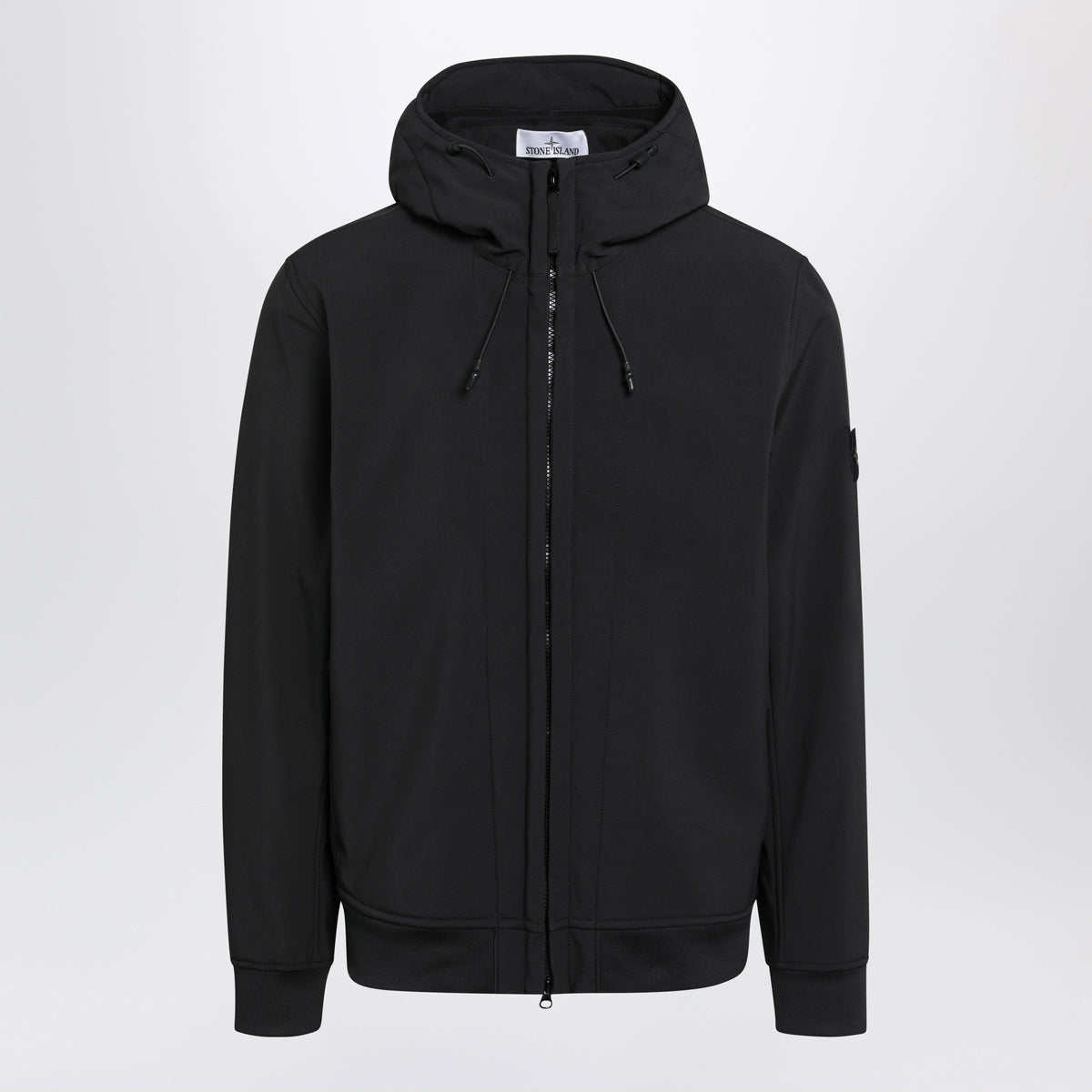 Stone Island Black Zip-Up Jacket Men STONE ISLAND