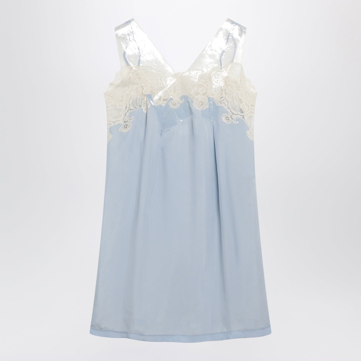 Maison Margiela Taped Slip Dress In Cupro Light Blue Women MAISON MARGIELA