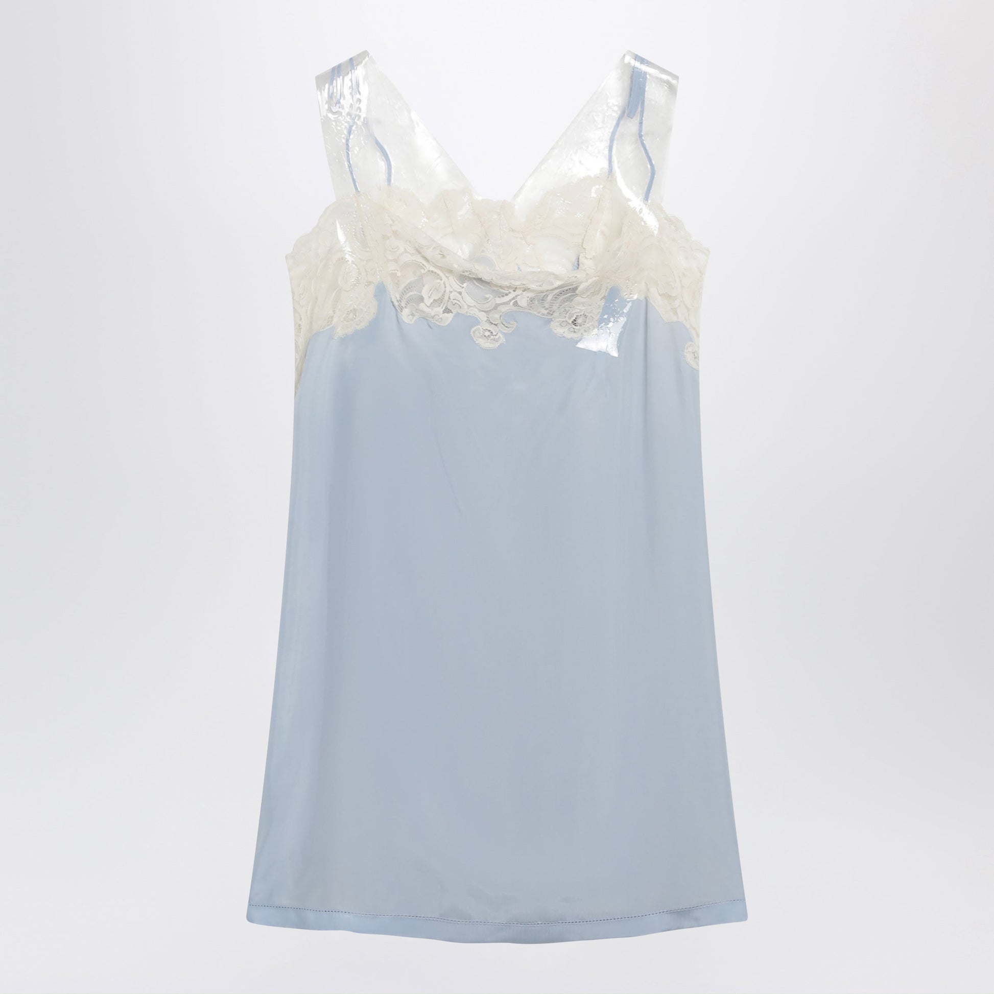 Maison Margiela Taped Slip Dress In Cupro Light Blue Women MAISON MARGIELA