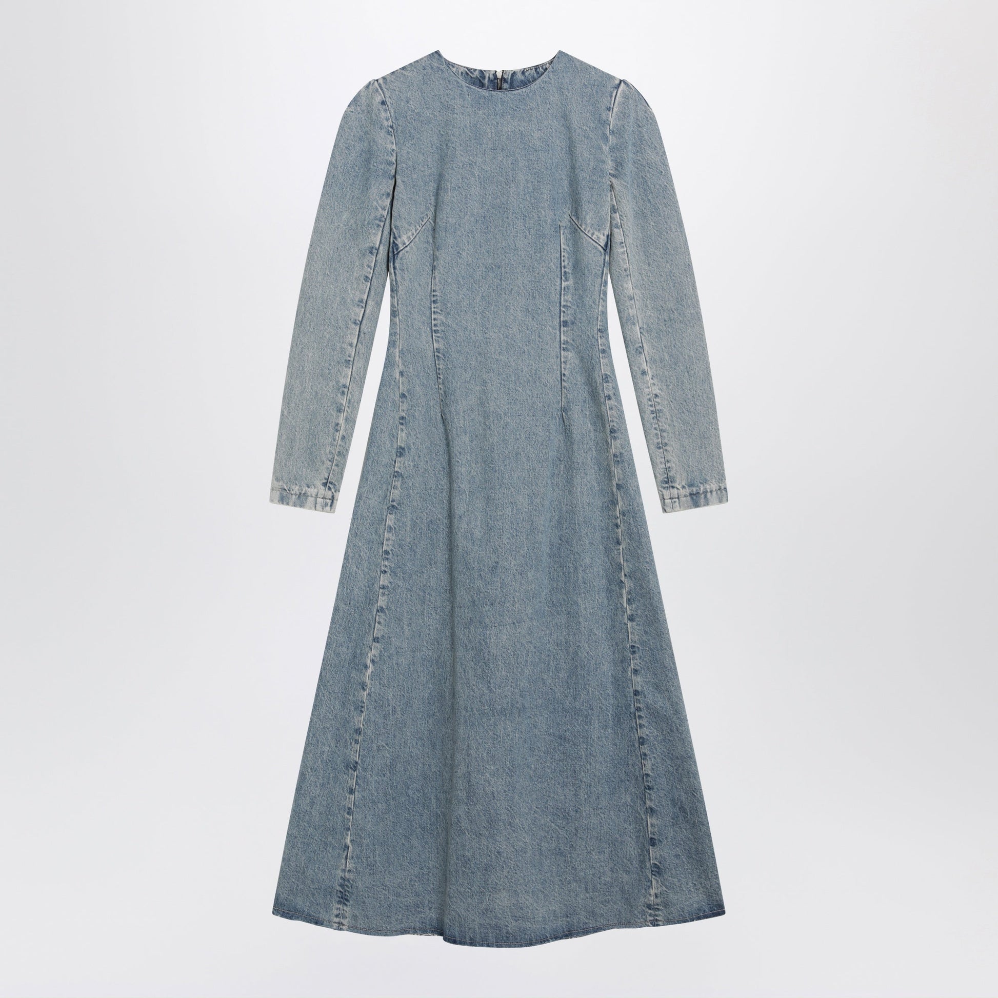 Maison Margiela Cup-Shoulder Denim Midi Dress In Ice Blue Women MAISON MARGIELA