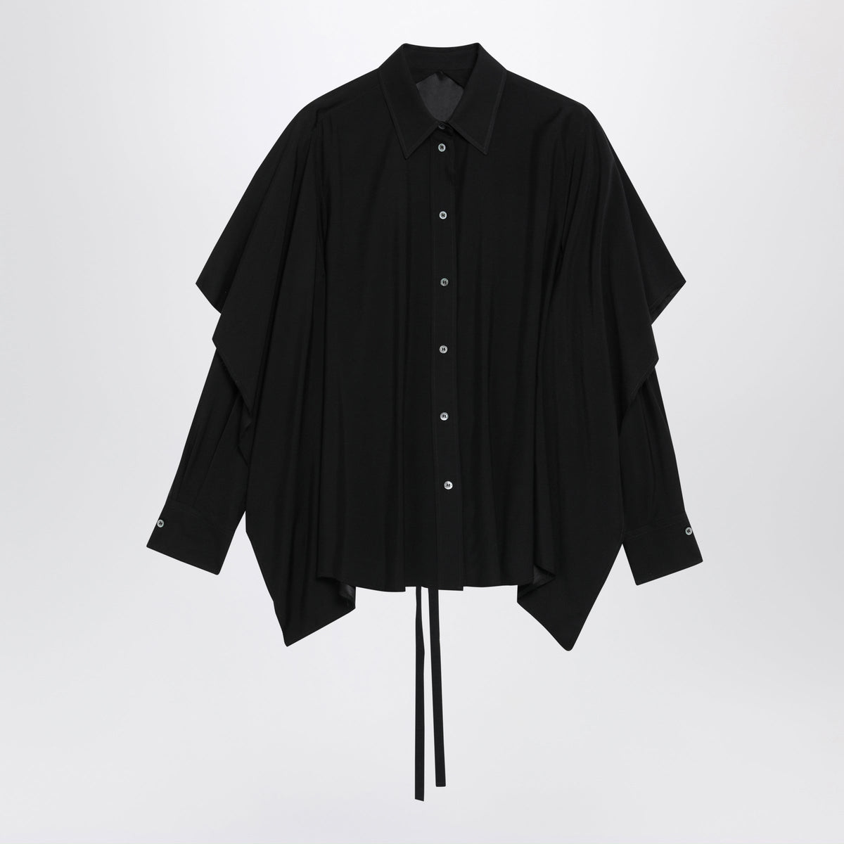 Maison Margiela Black Asymmetric Layered Shirt Women MAISON MARGIELA