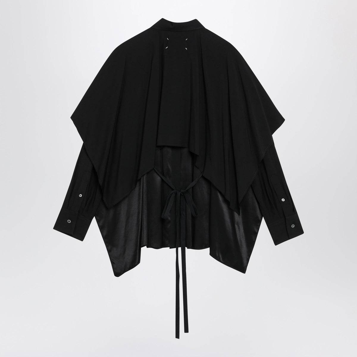 Maison Margiela Black Asymmetric Layered Shirt Women MAISON MARGIELA