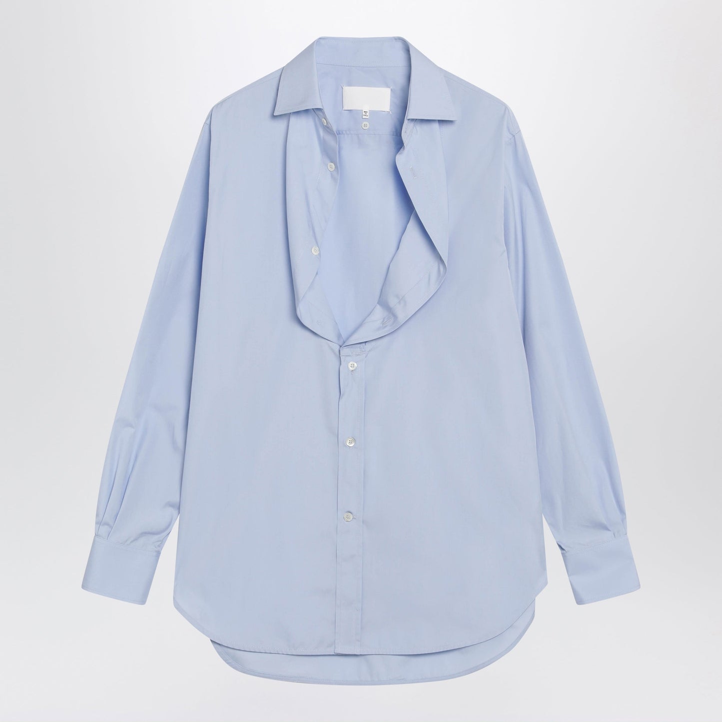 Maison Margiela Light Blue Blouse With Folded Collar Women MAISON MARGIELA