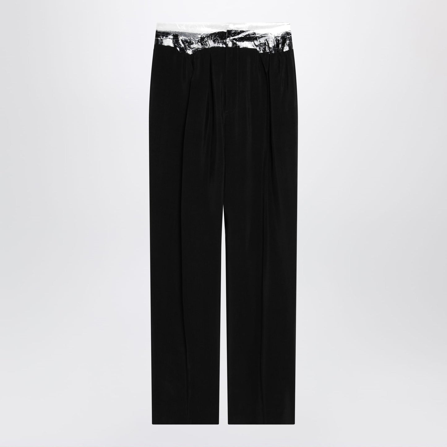 Maison Margiela Black Pants With Tape-Detail Waistband Women MAISON MARGIELA