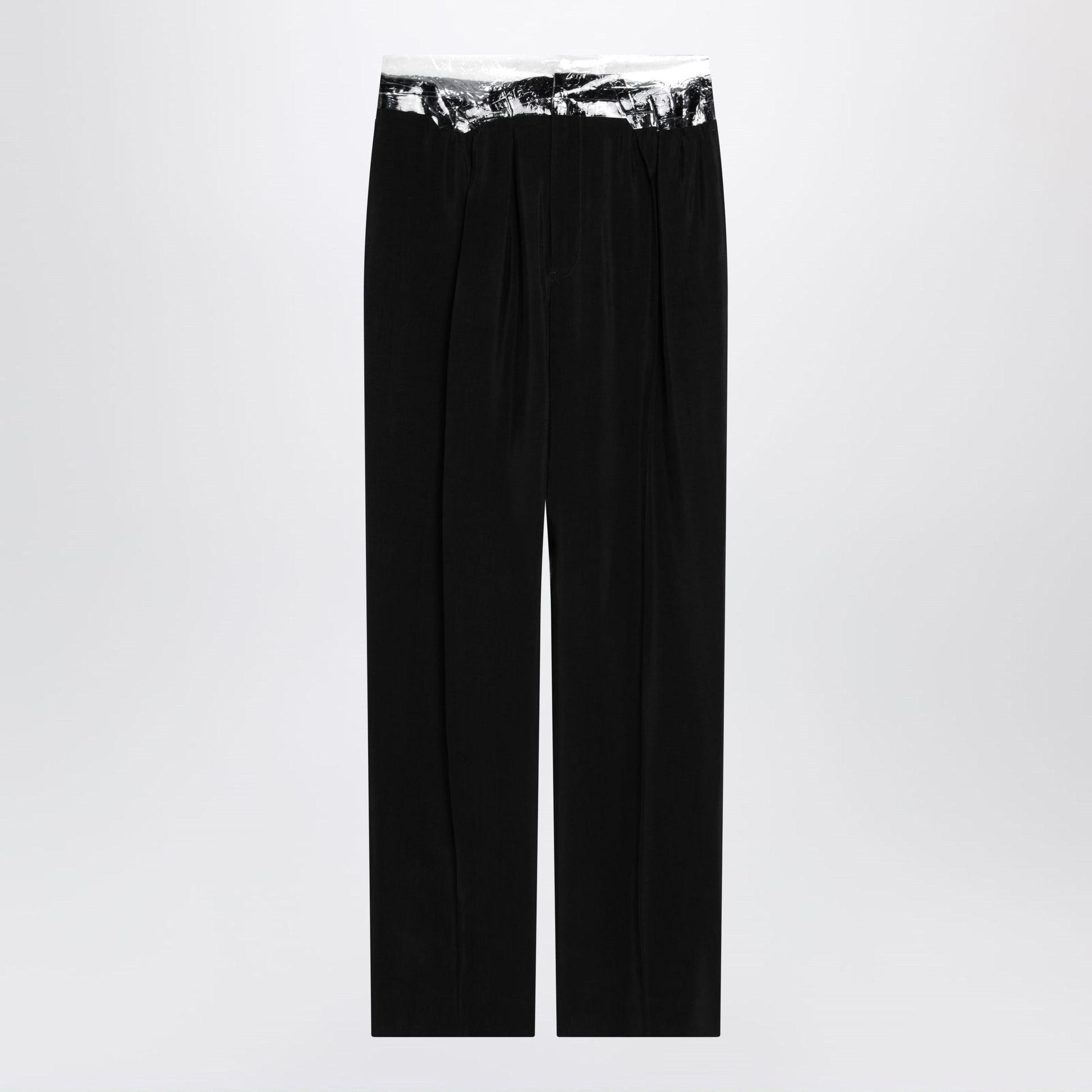 Maison Margiela Black Pants With Tape-Detail Waistband Women MAISON MARGIELA