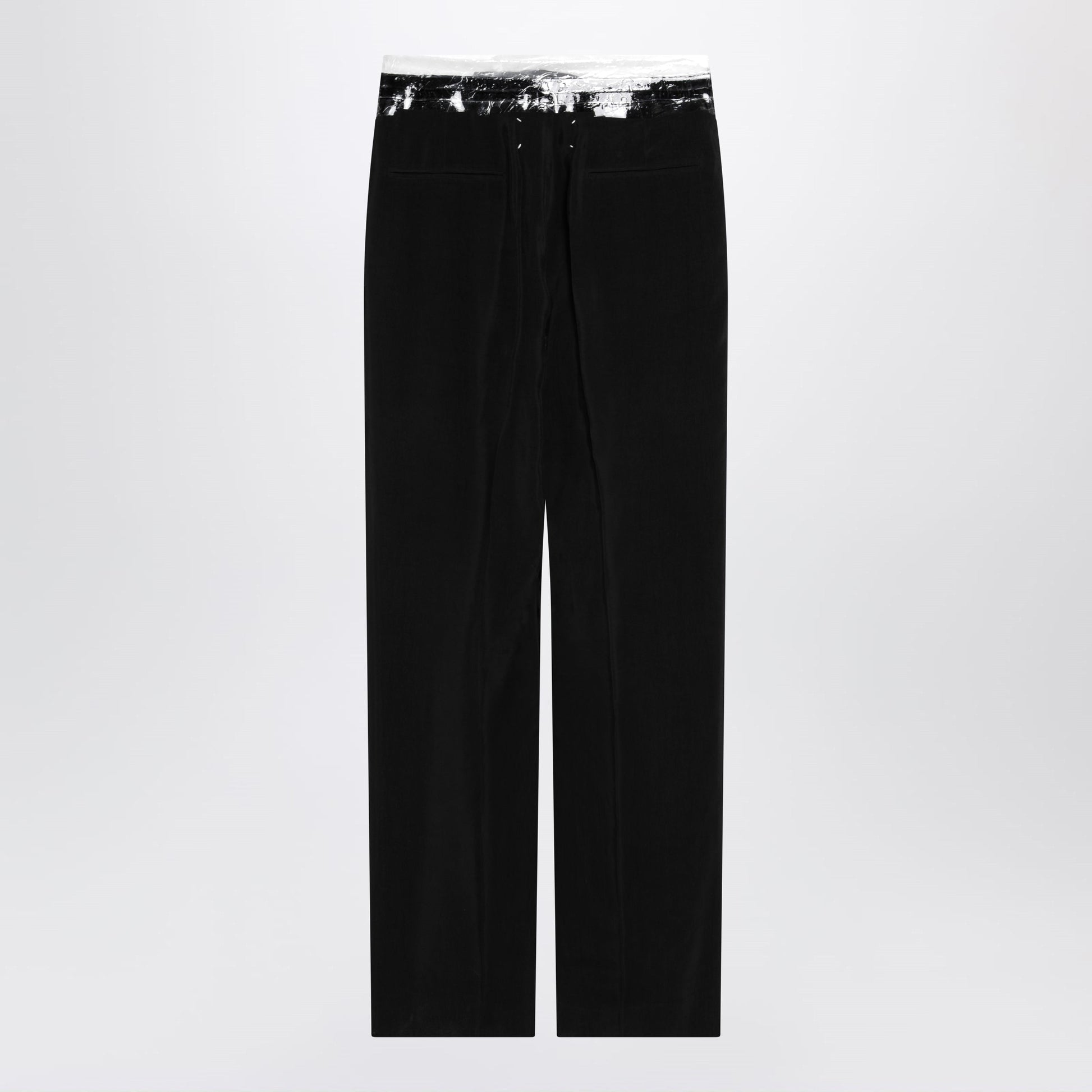Maison Margiela Black Pants With Tape-Detail Waistband Women MAISON MARGIELA