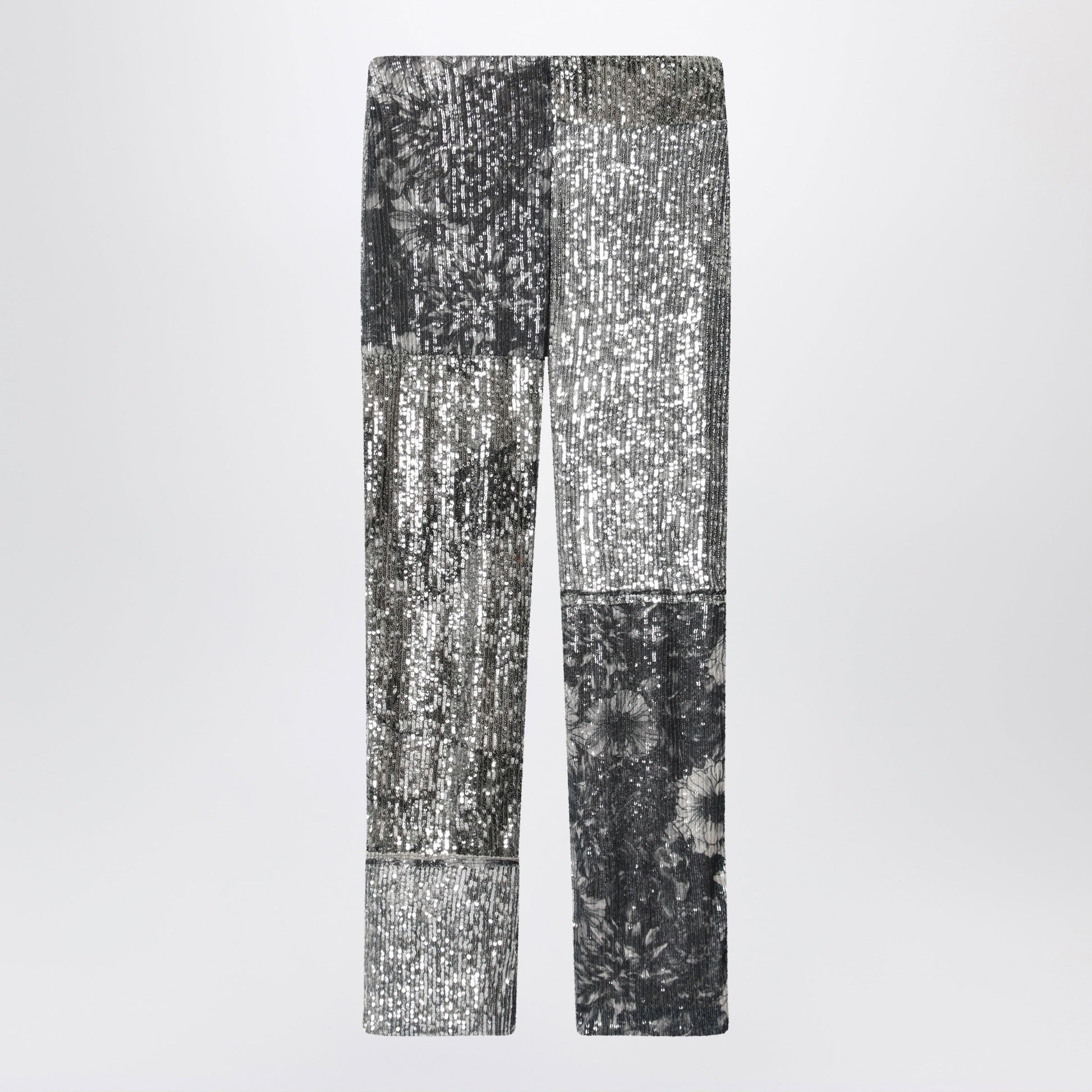 Maison Margiela Patchwork Trousers With Floral Sequins, Multicolor Women MAISON MARGIELA
