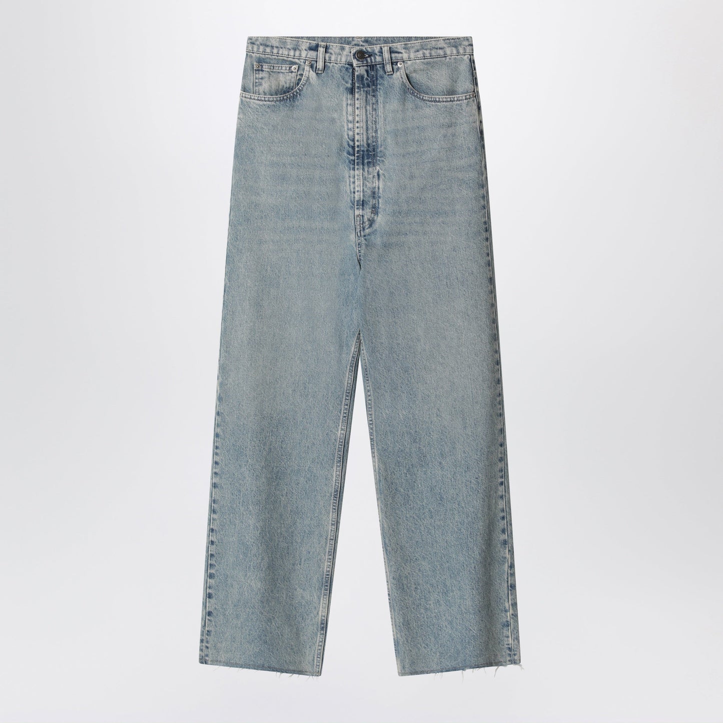 Maison Margiela Wide-Leg Jeans In Cotton In Ice Blue Women MAISON MARGIELA