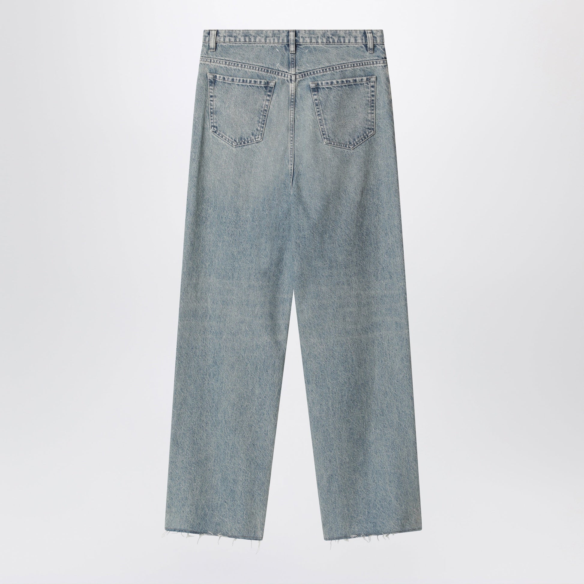 Maison Margiela Wide-Leg Jeans In Cotton In Ice Blue Women MAISON MARGIELA