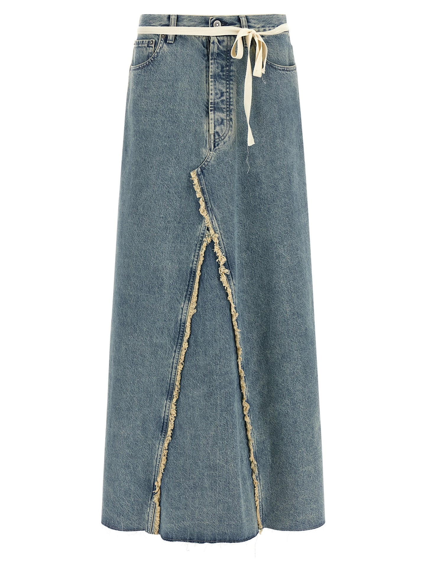 Maison Margiela Women Raw Hem Denim Skirt MAISON MARGIELA