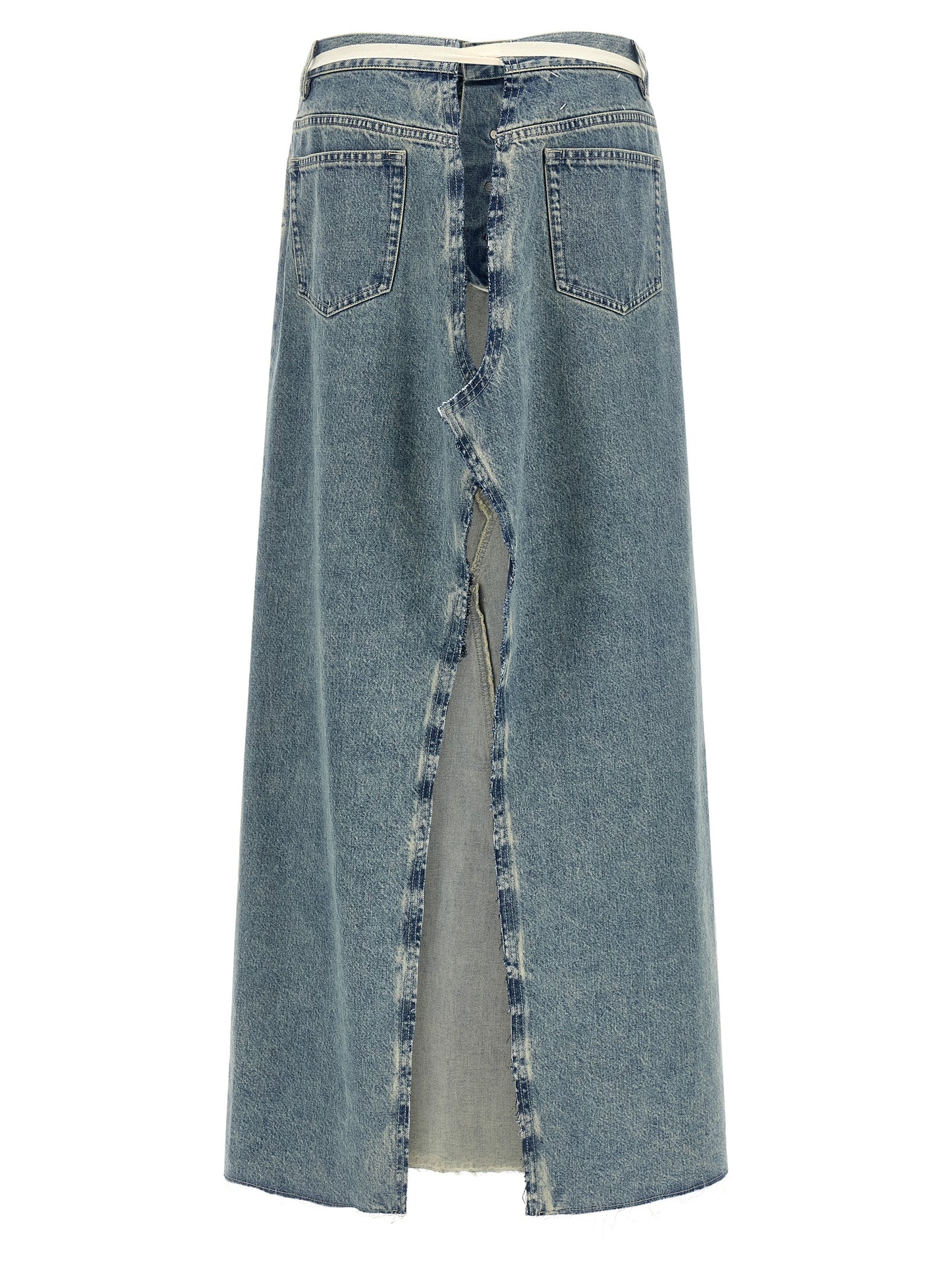 Maison Margiela Women Raw Hem Denim Skirt MAISON MARGIELA