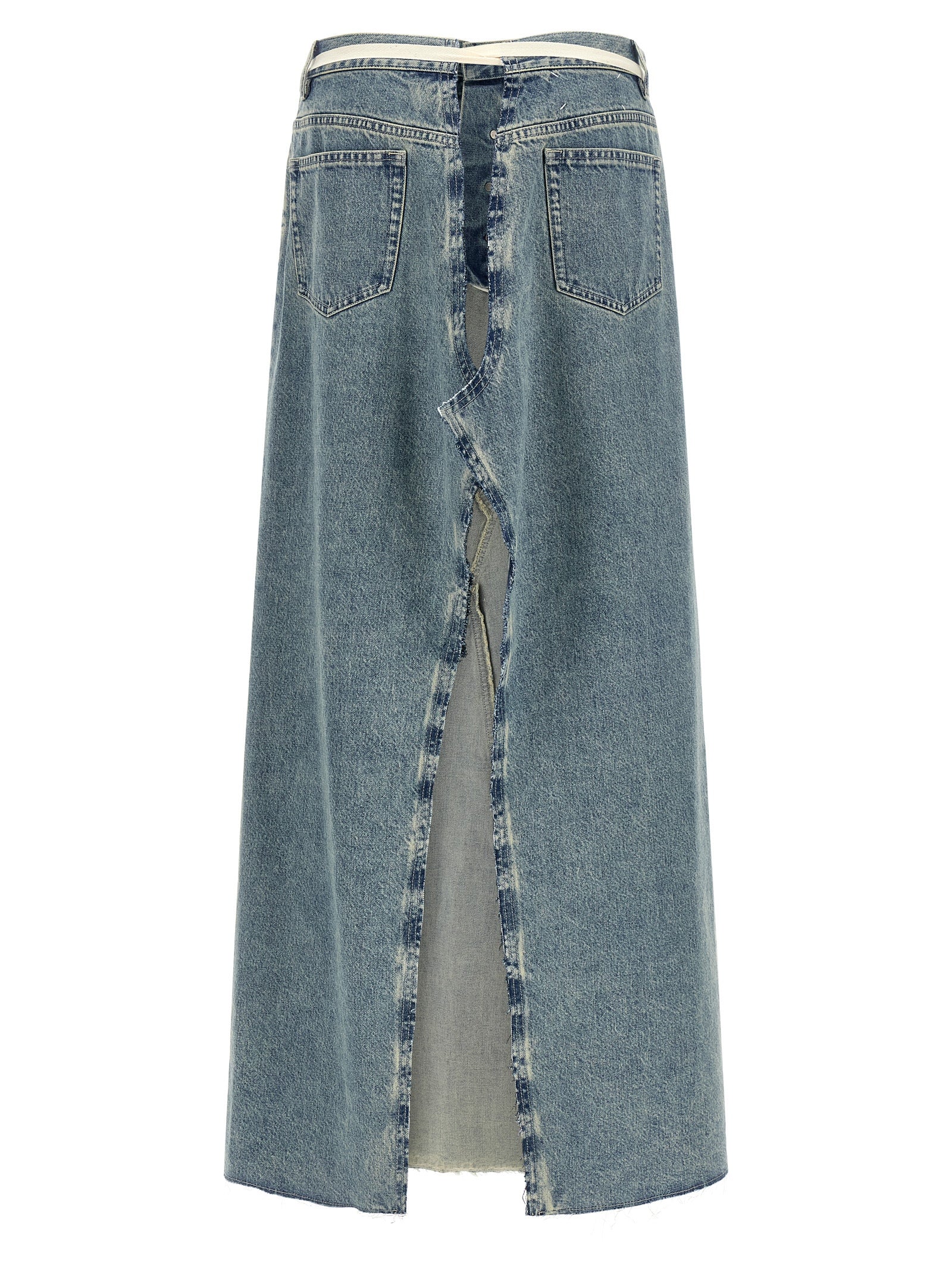 Maison Margiela Women Raw Hem Denim Skirt MAISON MARGIELA