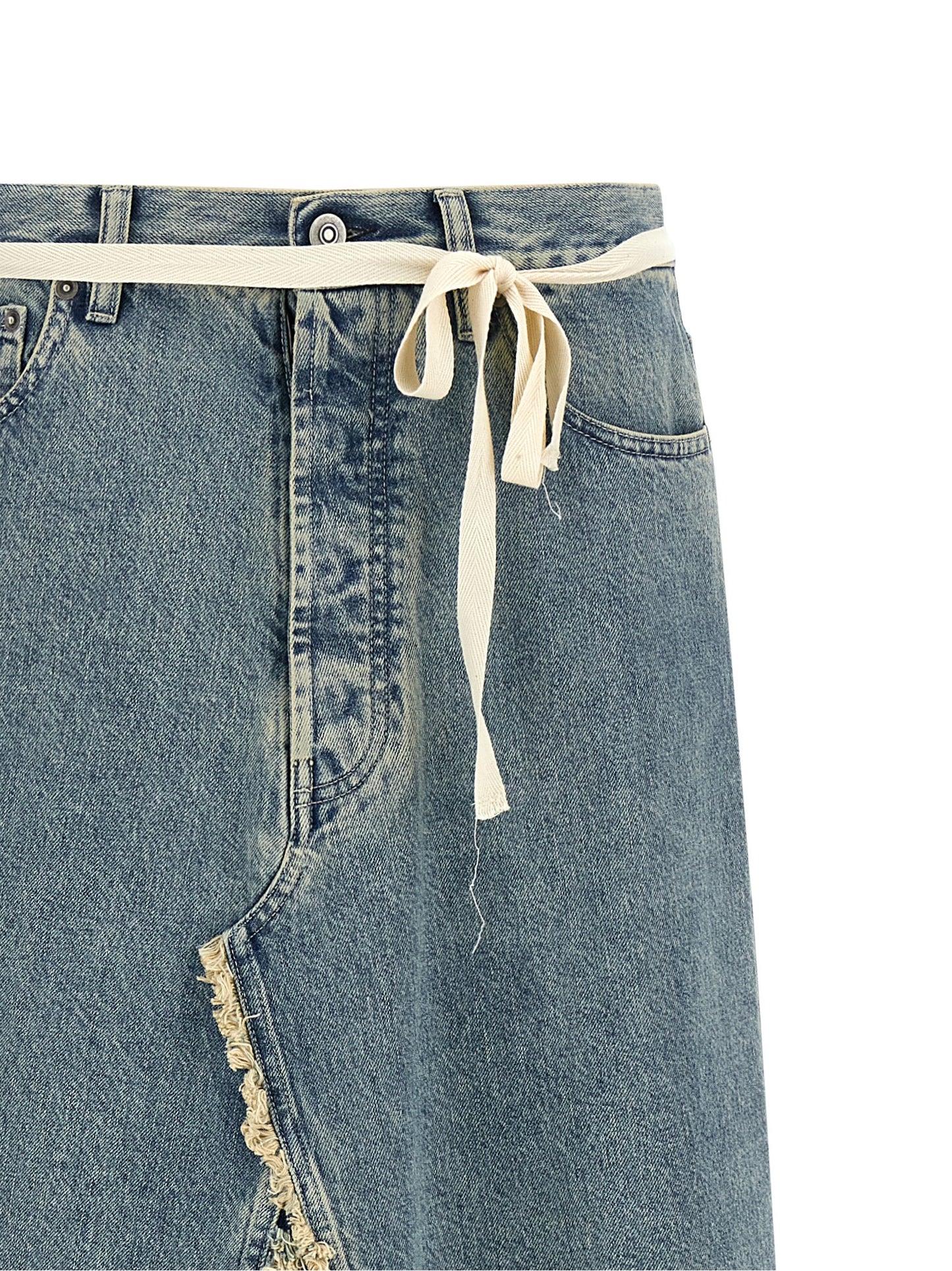 Maison Margiela Women Raw Hem Denim Skirt MAISON MARGIELA