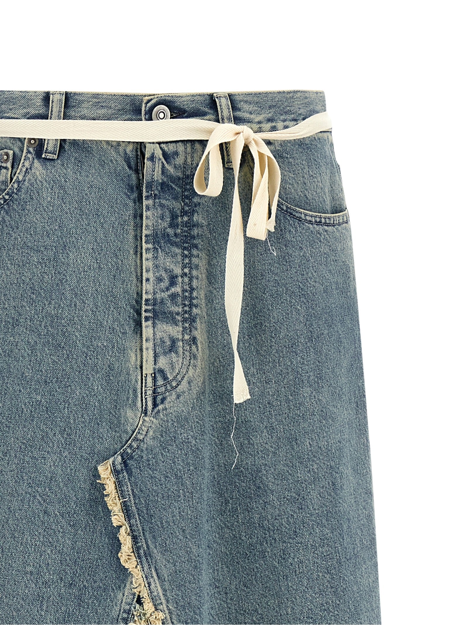 Maison Margiela Women Raw Hem Denim Skirt MAISON MARGIELA