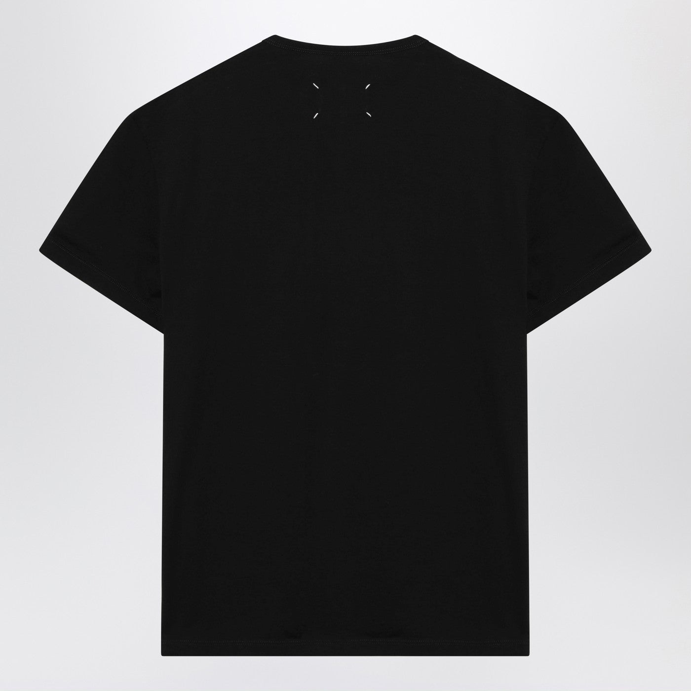 Maison Margiela Black T-Shirt With Distorted Logo Men MAISON MARGIELA