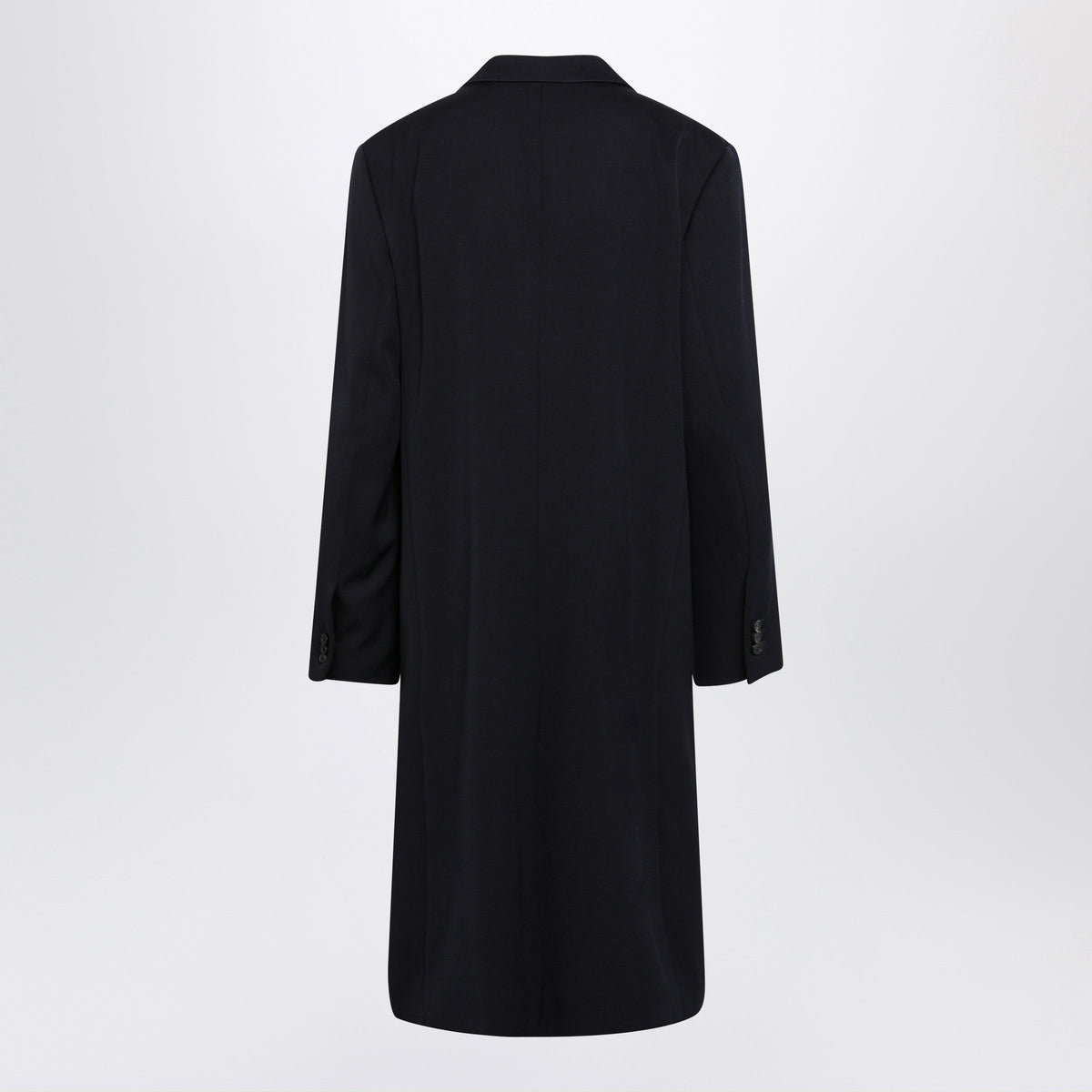 Loewe Navy Blue Wool Coat Women LOEWE
