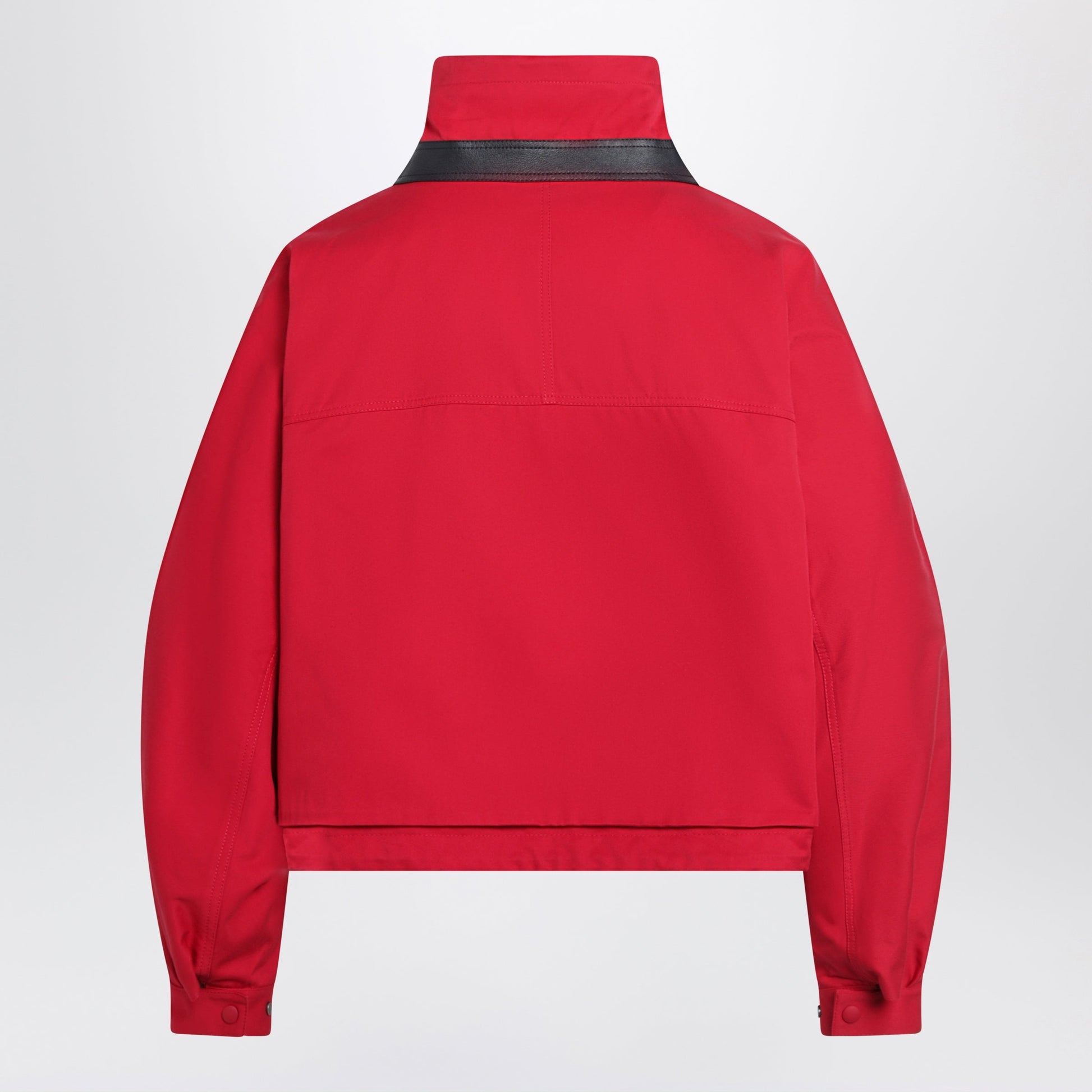 Loewe Cropped Cotton And Silk Gabardine Jacket In Red Women LOEWE