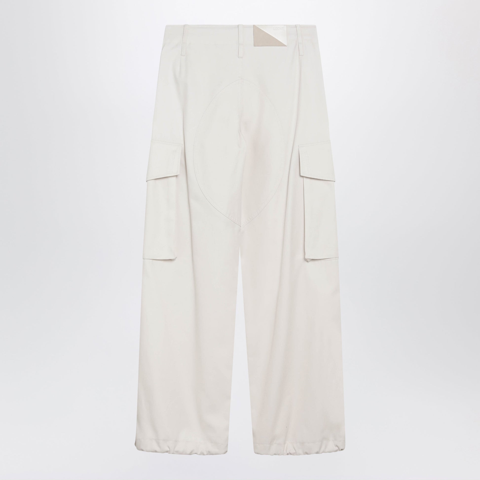 Loewe Ivory Cotton And Silk Cargo Trousers Women LOEWE