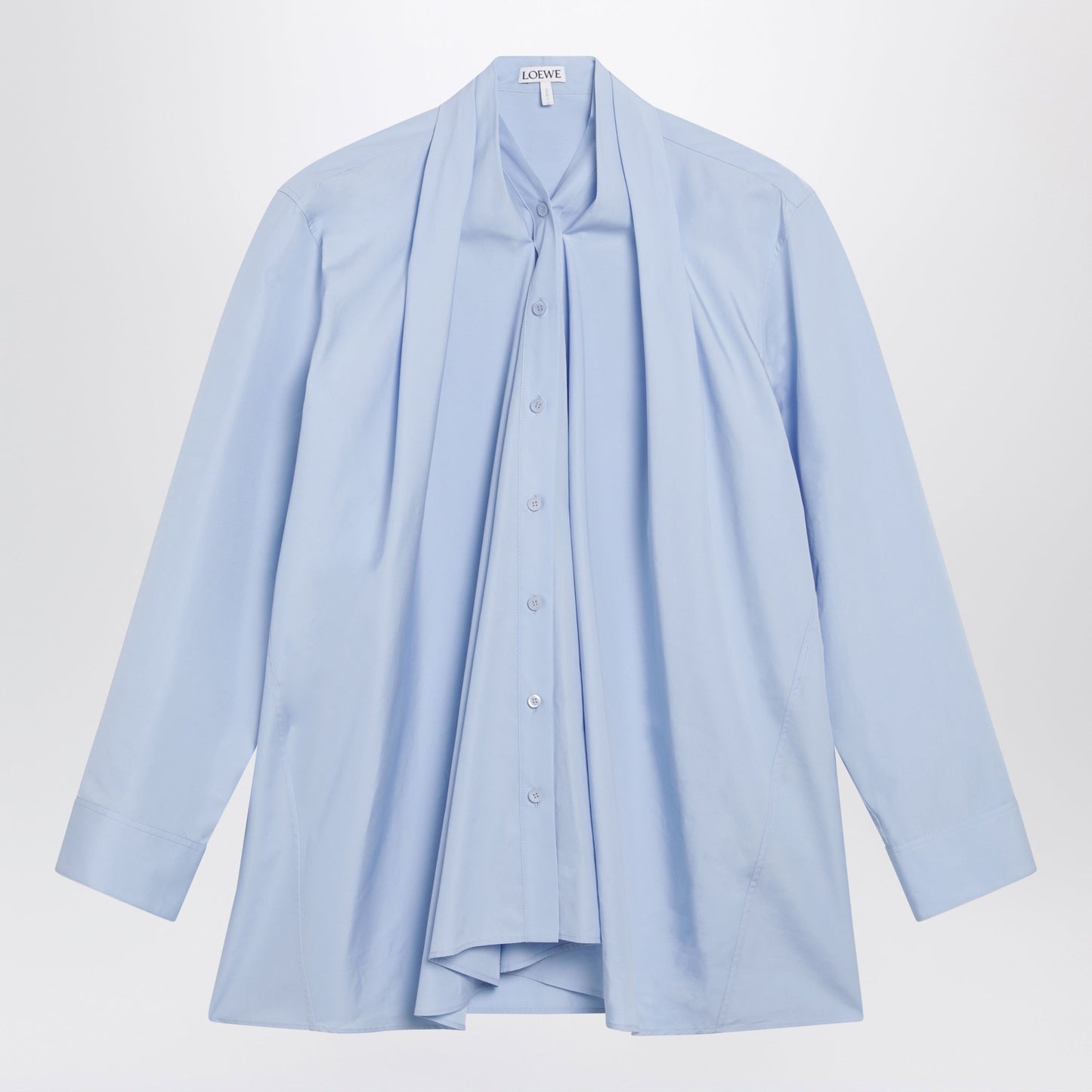 Loewe Cotton Poplin Shirt With Draping Women LOEWE
