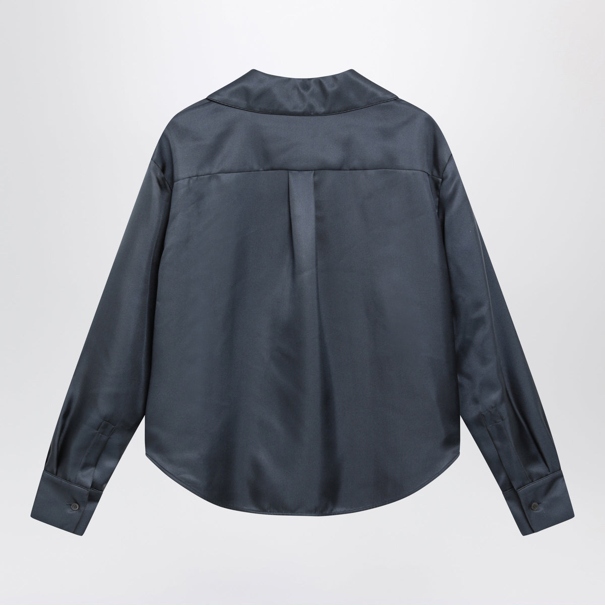 Loewe Dark Grey Silk Twill Pajama Shirt Women LOEWE