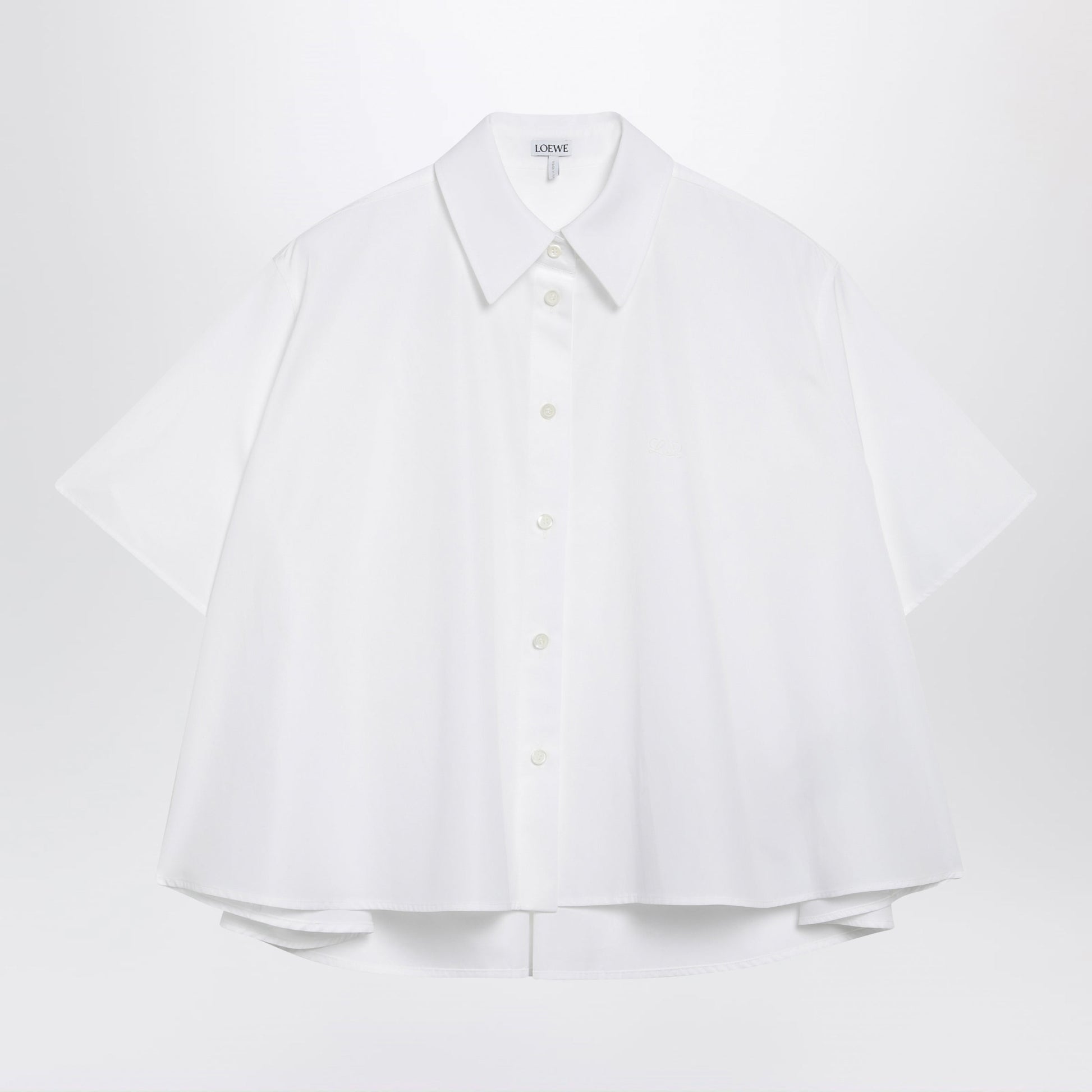 Loewe White Cotton Trapeze Shirt Women LOEWE