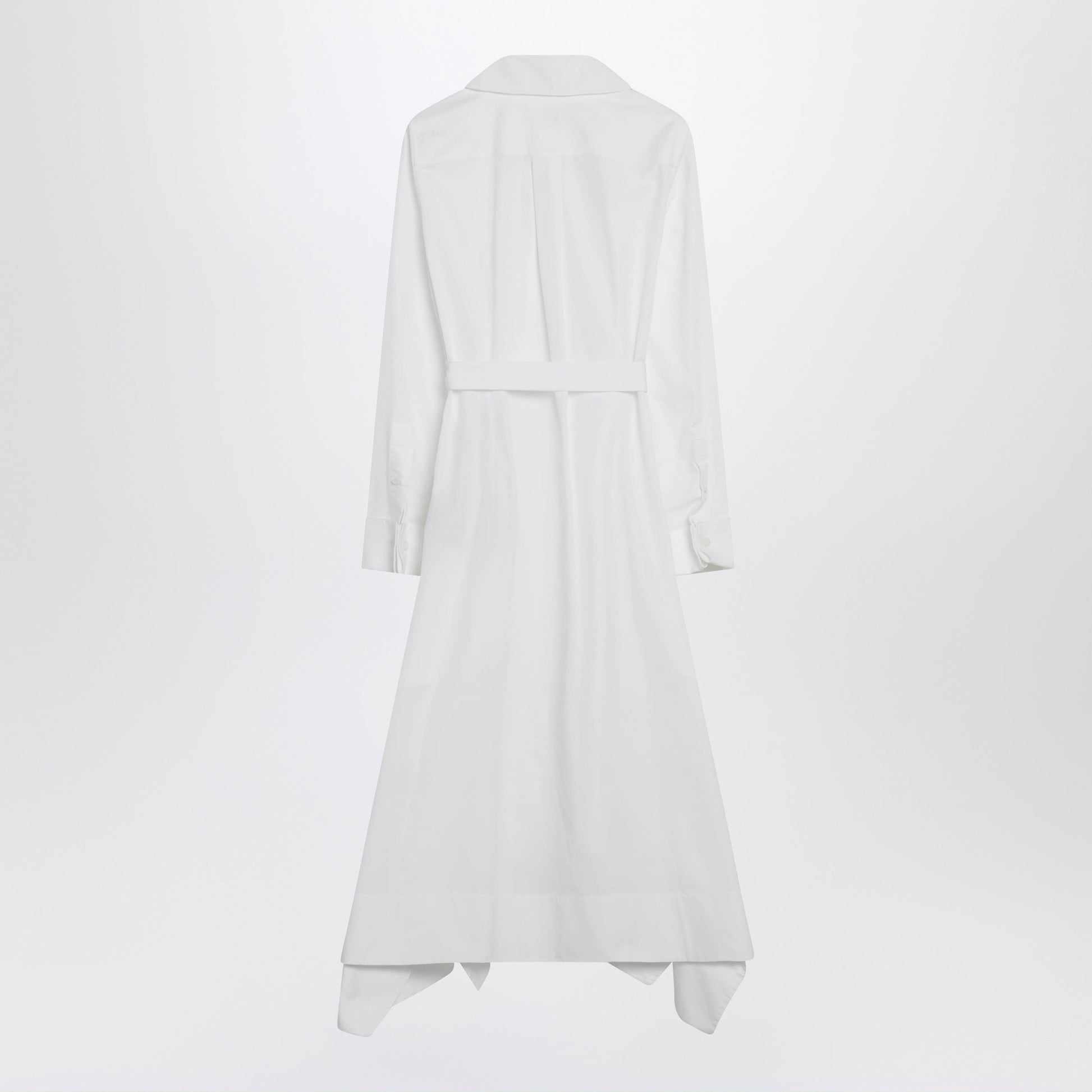 Loewe White Draped Silk Dress Women LOEWE