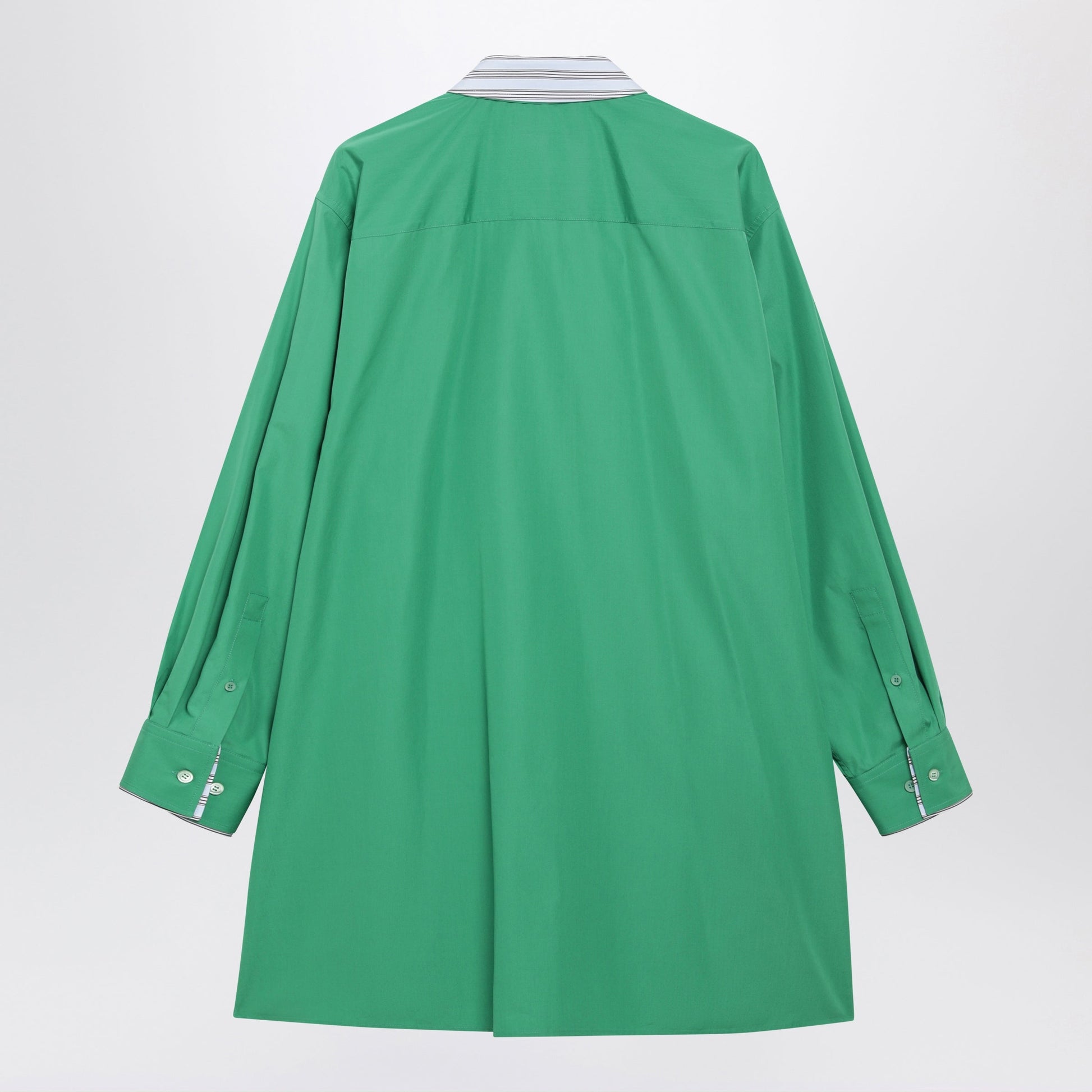 Loewe Green Cotton Shirt Dress Women LOEWE