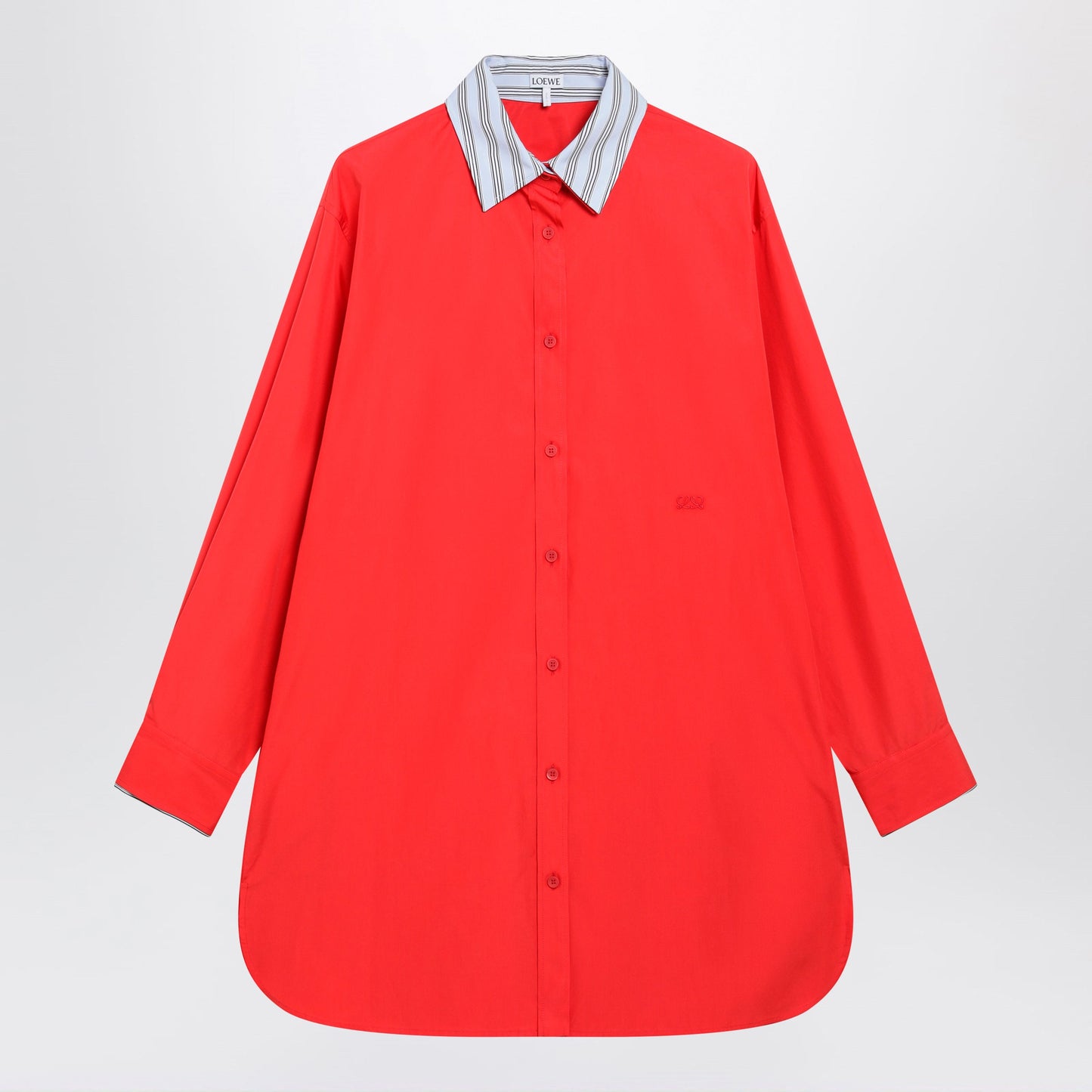 Loewe Red Cotton Shirt Dress Women LOEWE