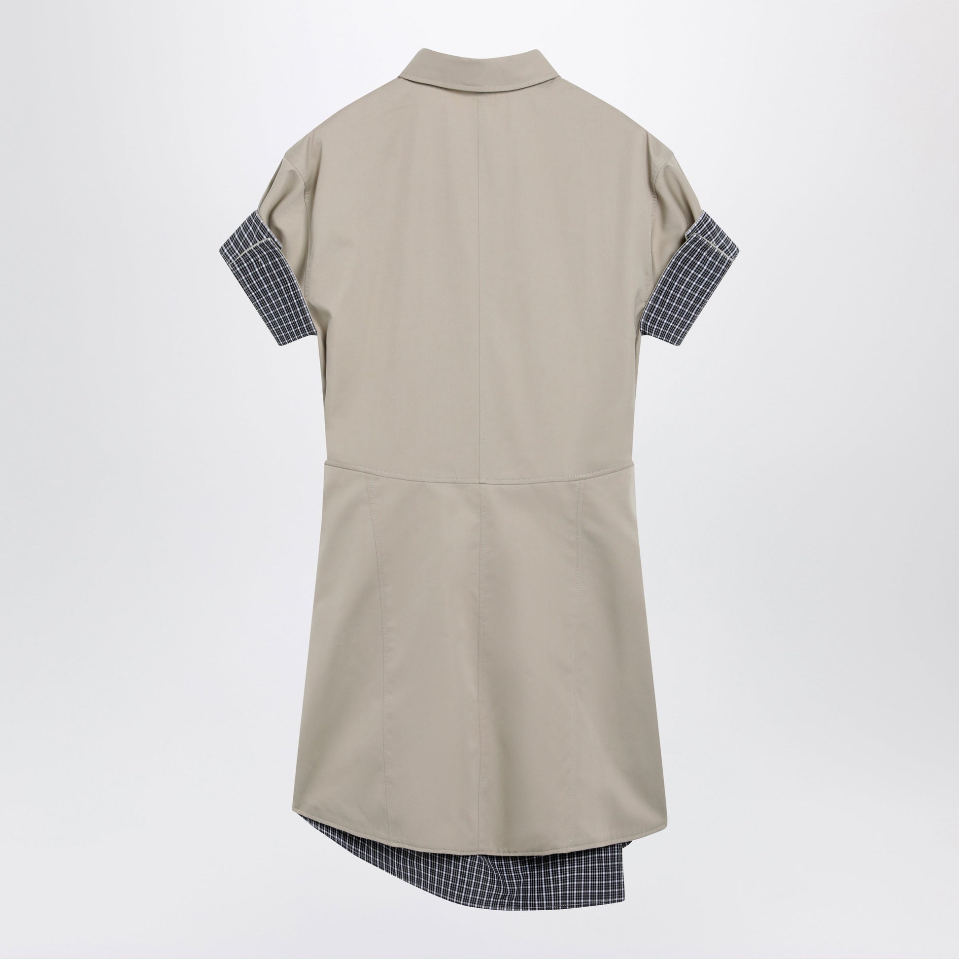 Loewe Short Cotton And Silk Wrap Dress In Beige Women LOEWE