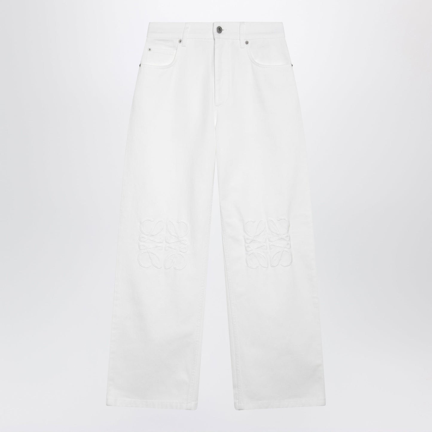 Loewe White Anagram Trousers Women LOEWE