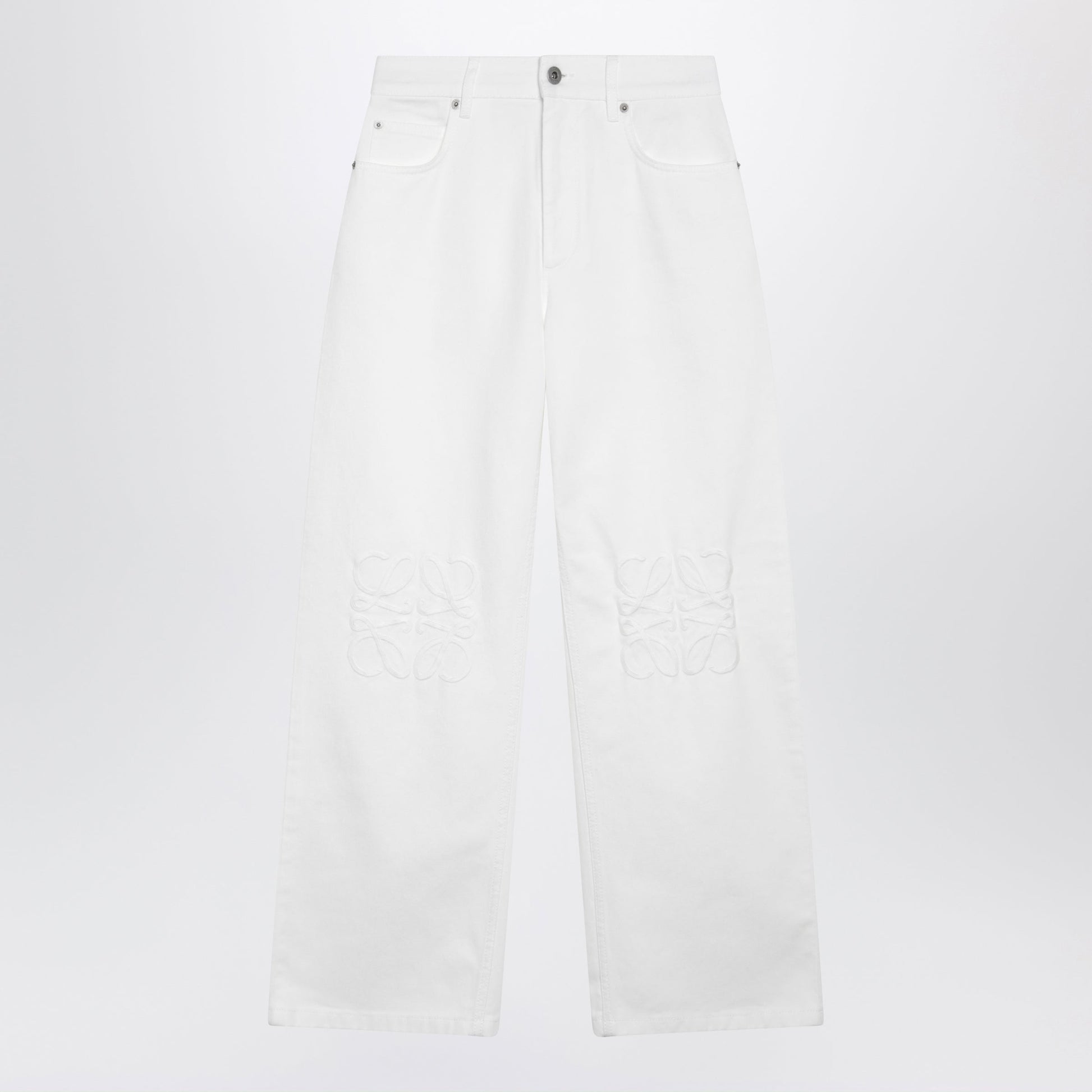 Loewe White Anagram Trousers Women LOEWE