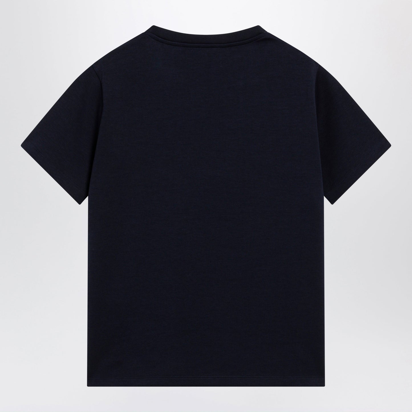 Loewe Navy Blue Cotton T-Shirt With Logo Embroidery Women LOEWE