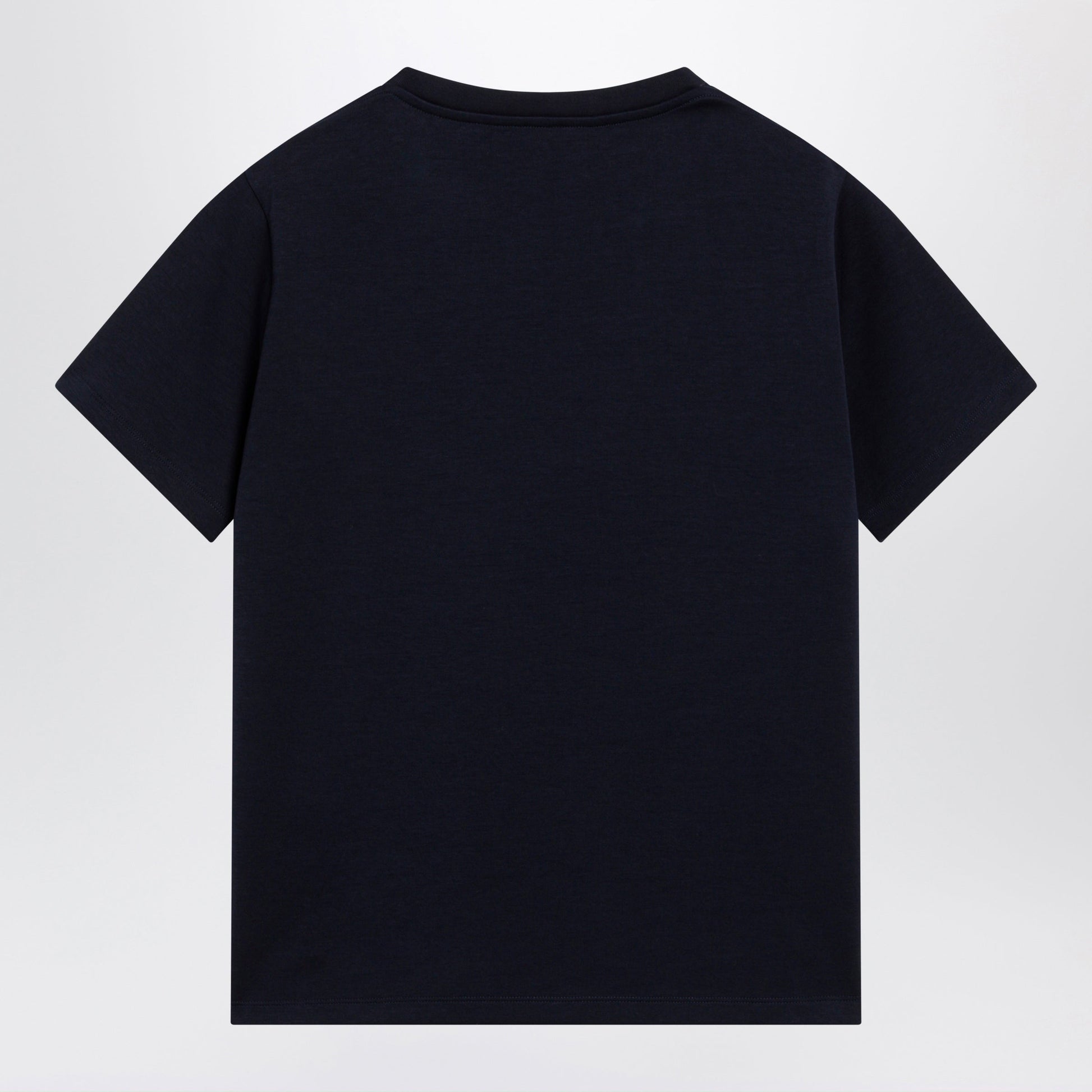 Loewe Navy Blue Cotton T-Shirt With Logo Embroidery Women LOEWE
