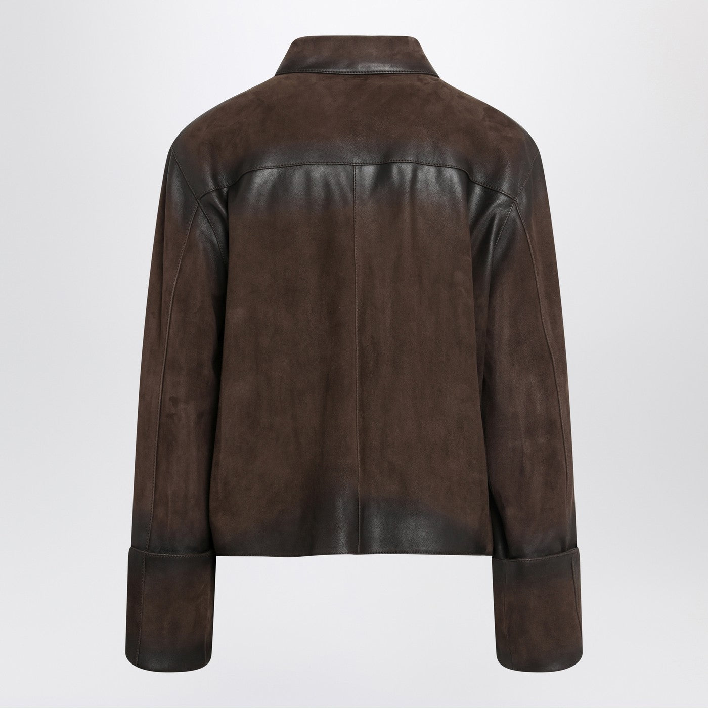 Loewe Brown Delave-Effect Lamb Nappa Jacket Women LOEWE