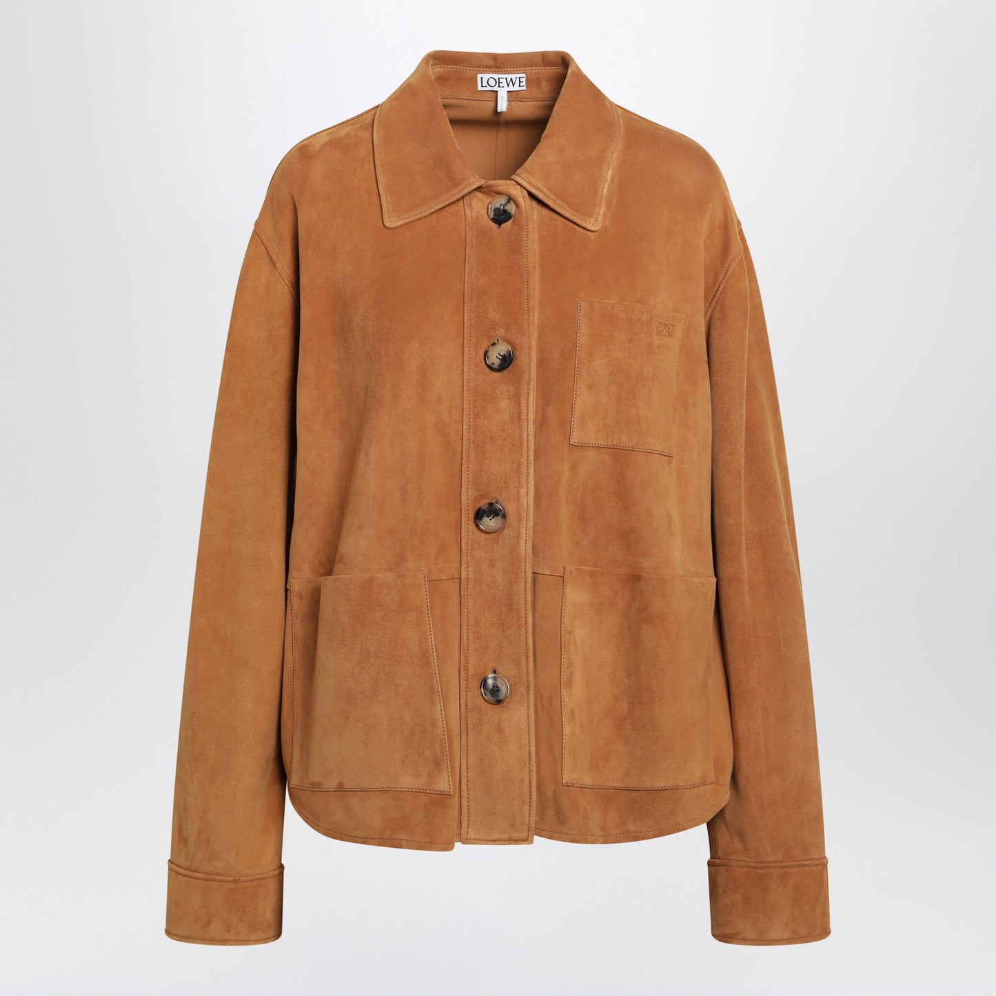 Loewe Light Brown Suede Workwear Jacket Women LOEWE