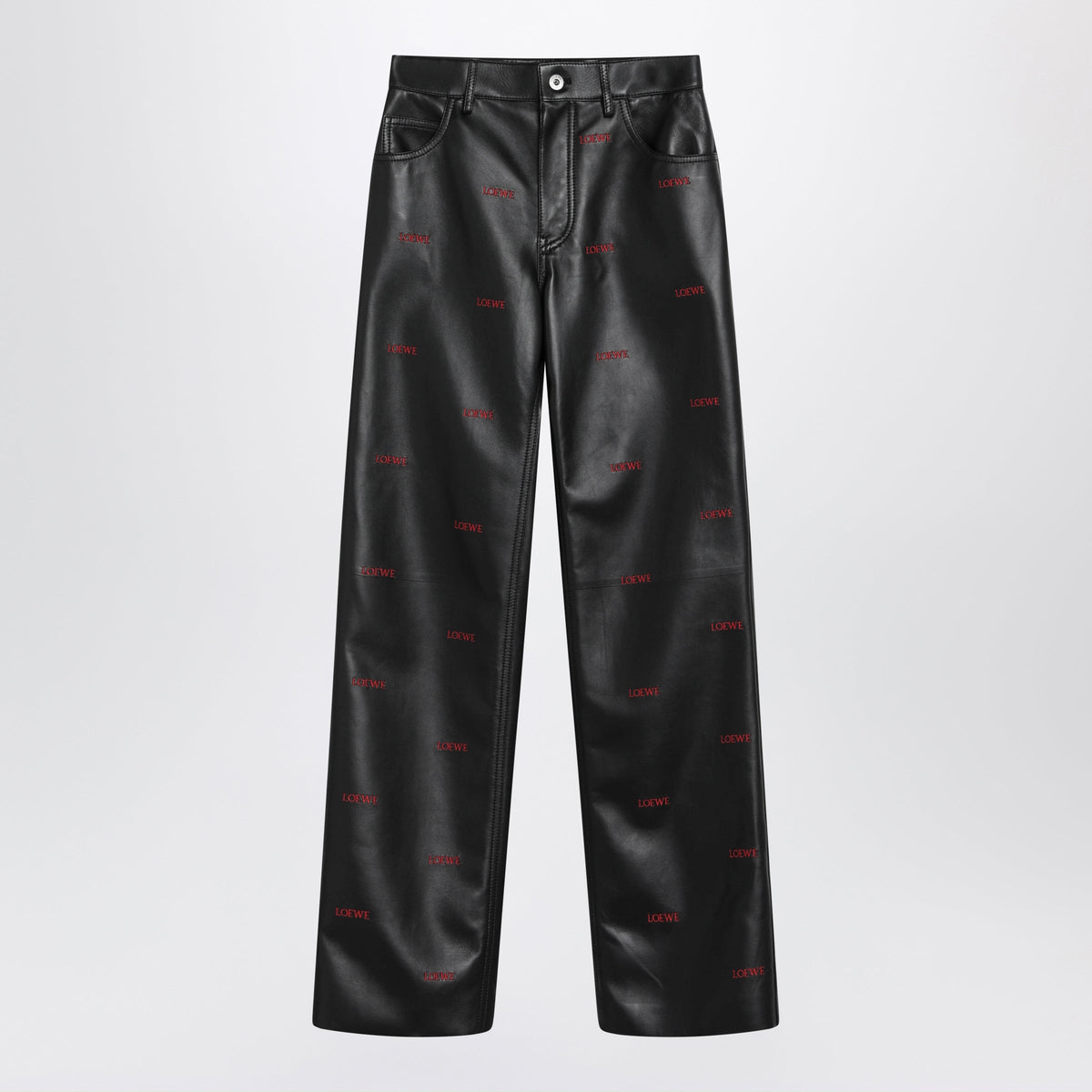 Loewe Black Lambskin Trousers Women LOEWE