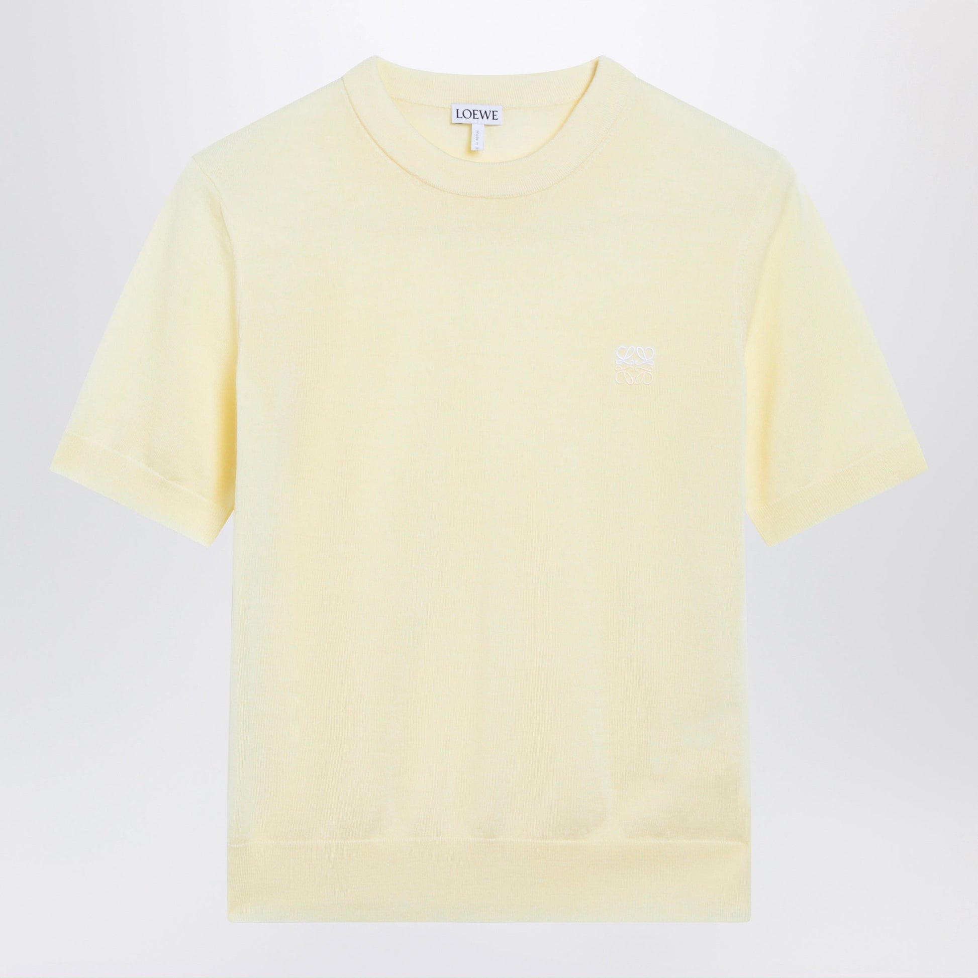 Loewe Light Yellow Wool Knit Top Women LOEWE
