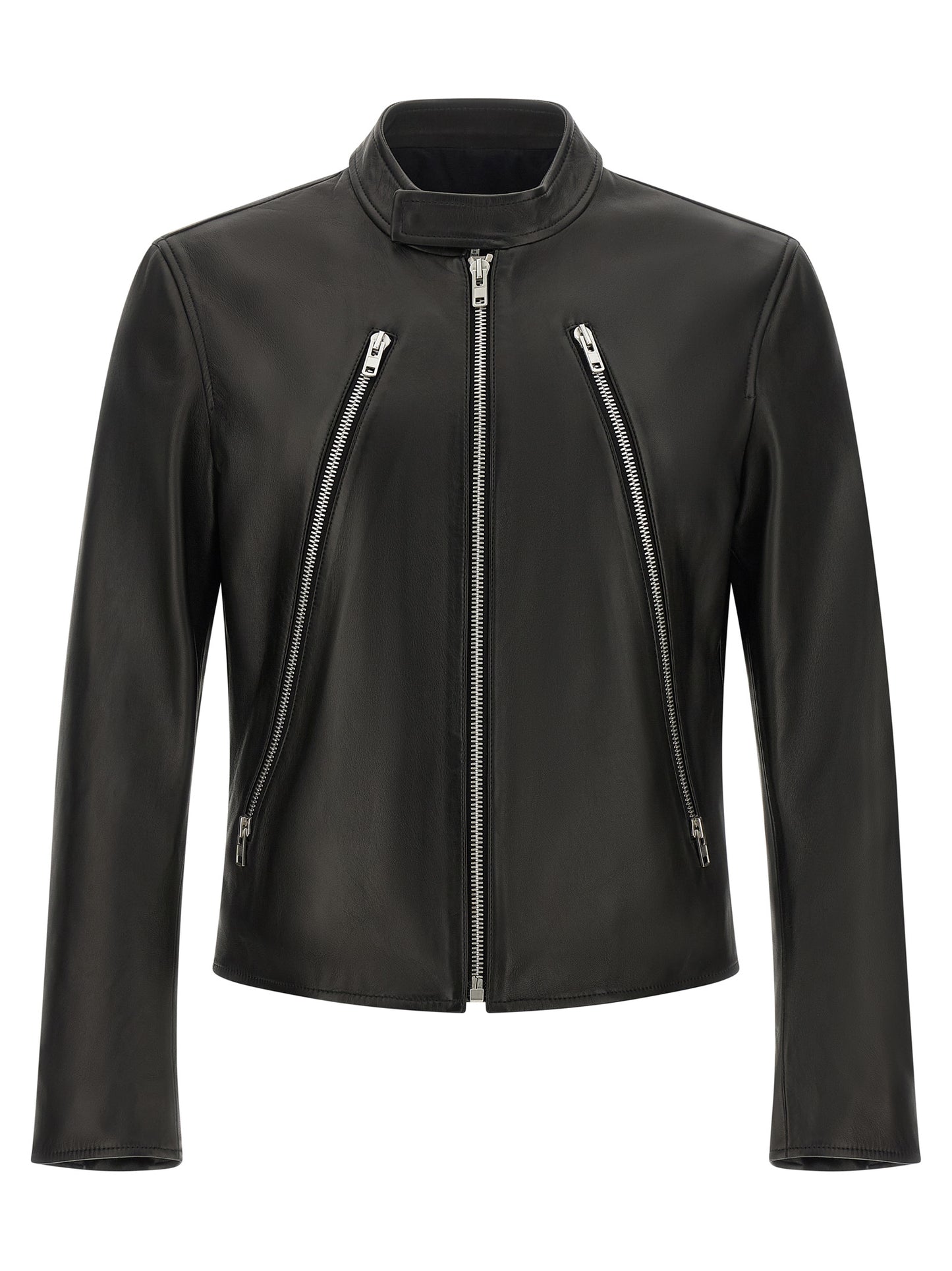 Maison Margiela Men '5-Zip' Leather Jacket MAISON MARGIELA