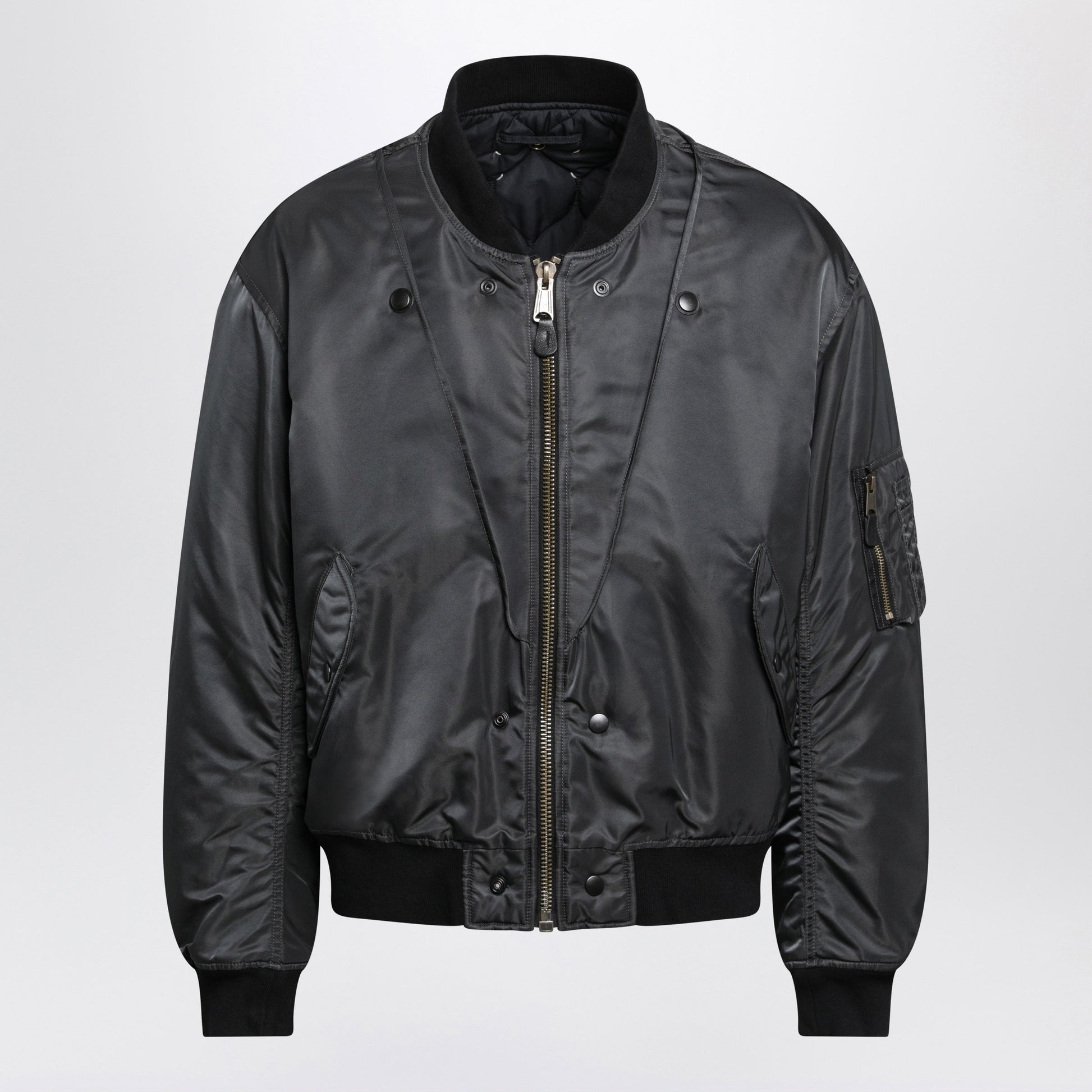 Maison Margiela Dark Grey Reversible Bomber In Nylon Men MAISON MARGIELA
